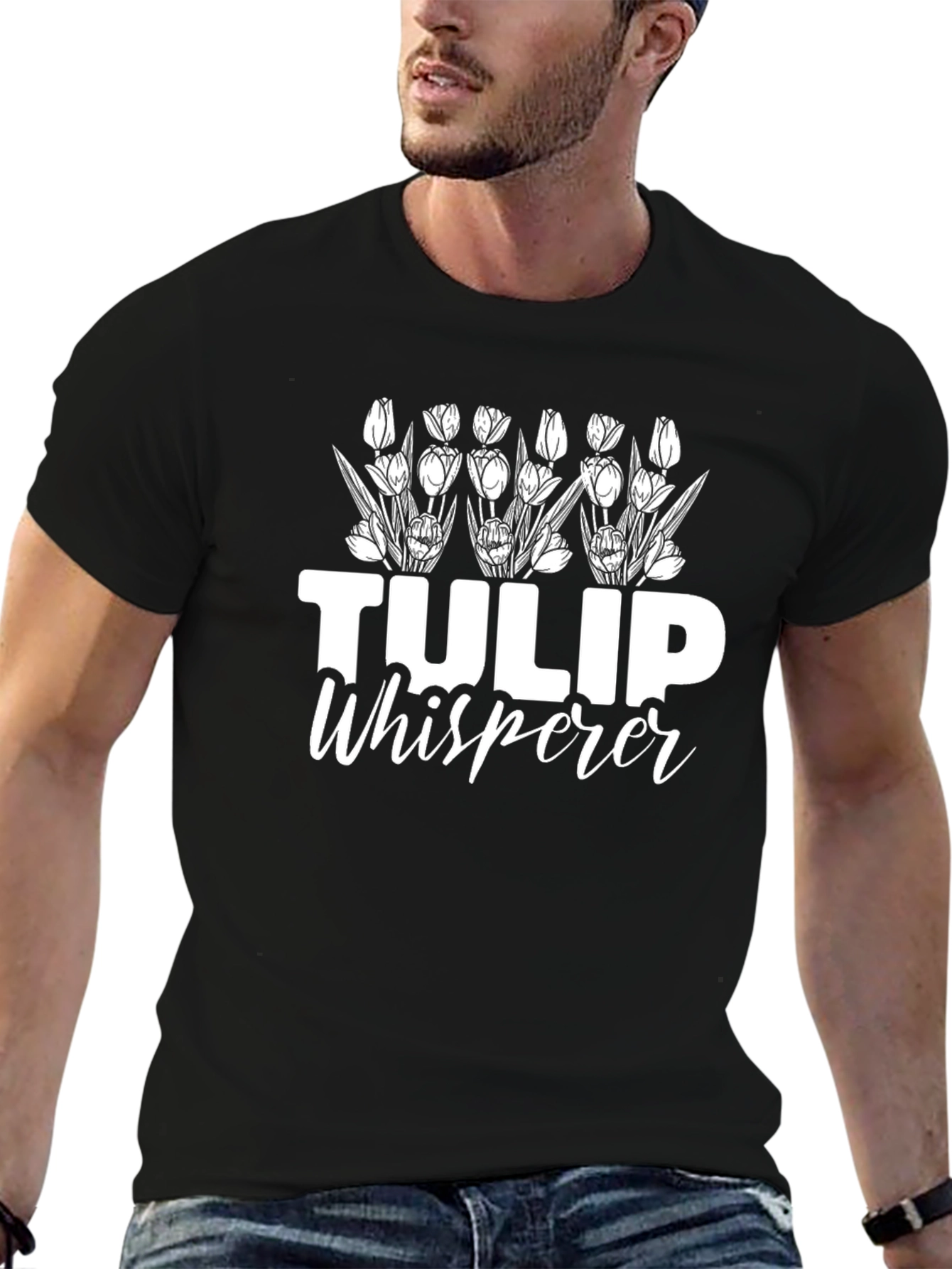 Tulip Whisperer Black Graphic Tee