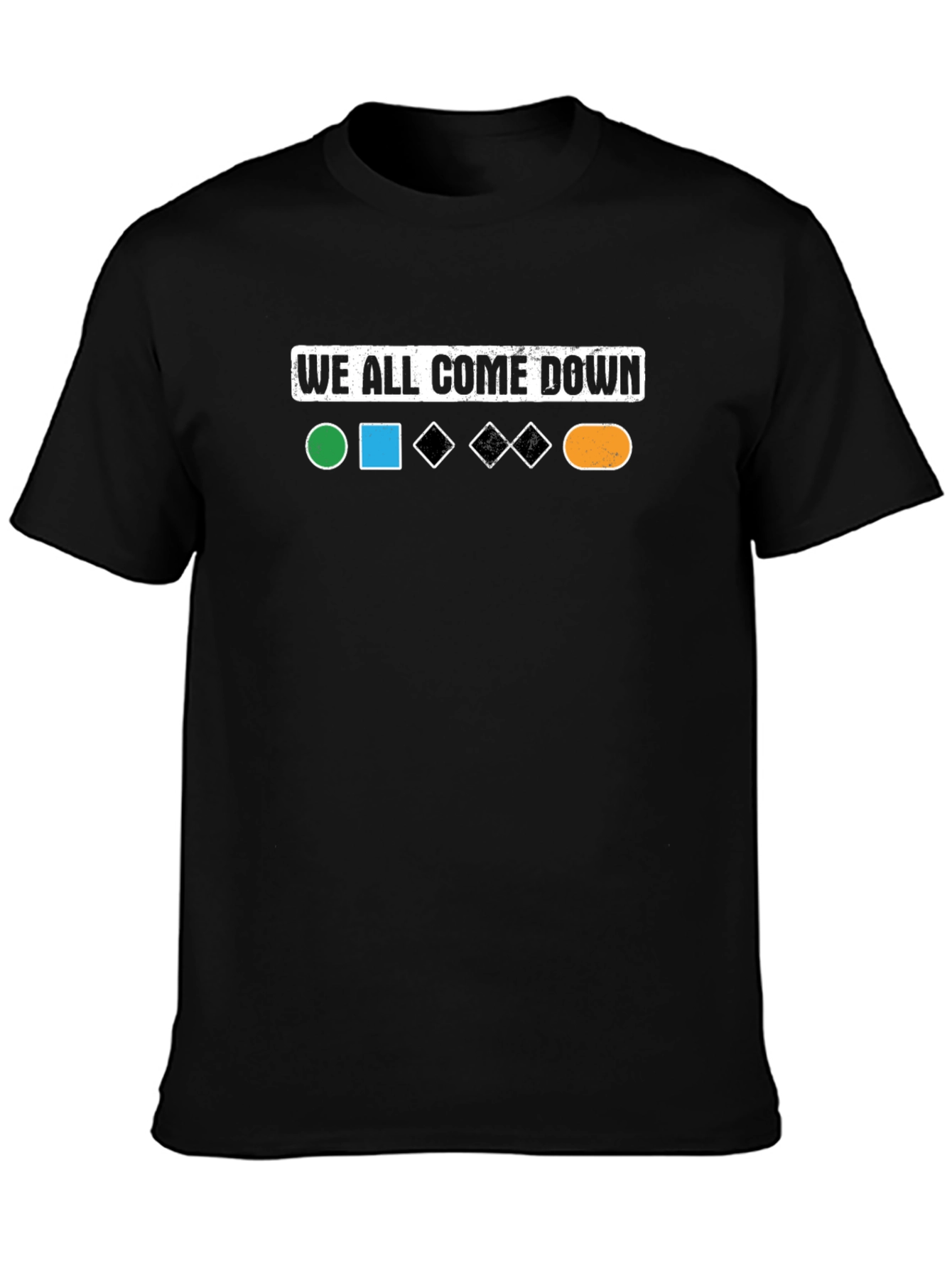 We All Come Down Black Ski Run T-Shirt