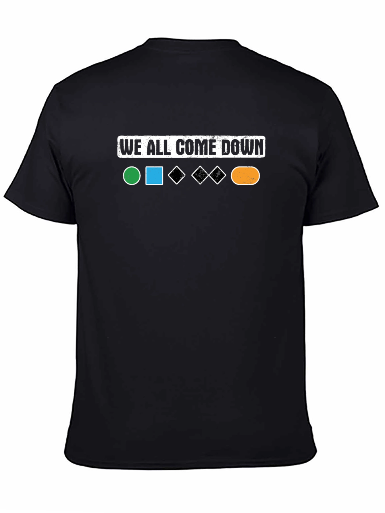 We All Come Down Black Ski Run T-Shirt