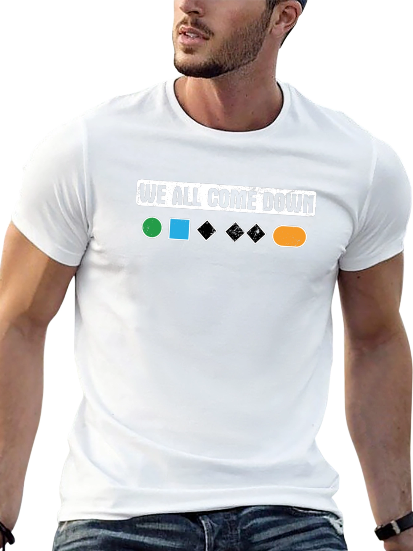We All Come Down Black Ski Run T-Shirt