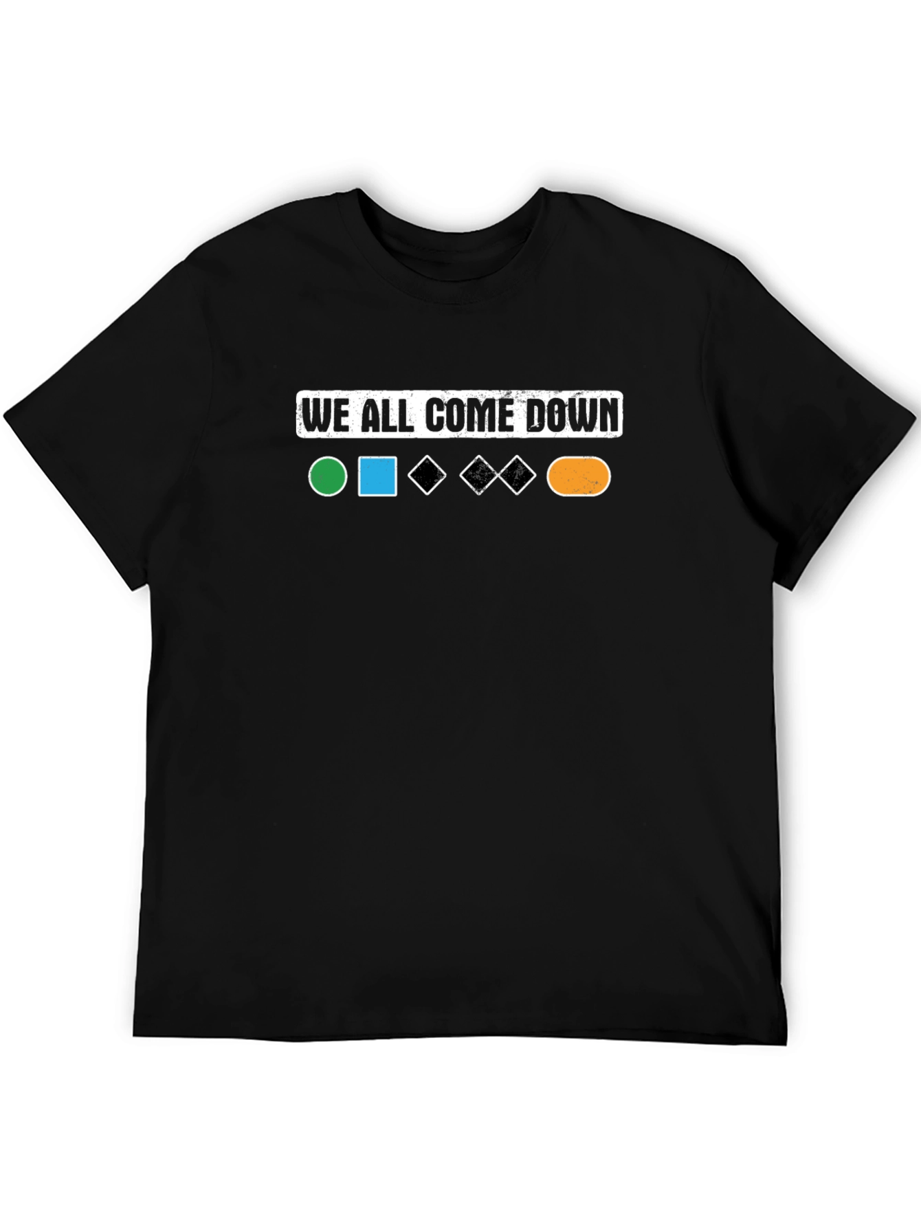 We All Come Down Black Ski Run T-Shirt