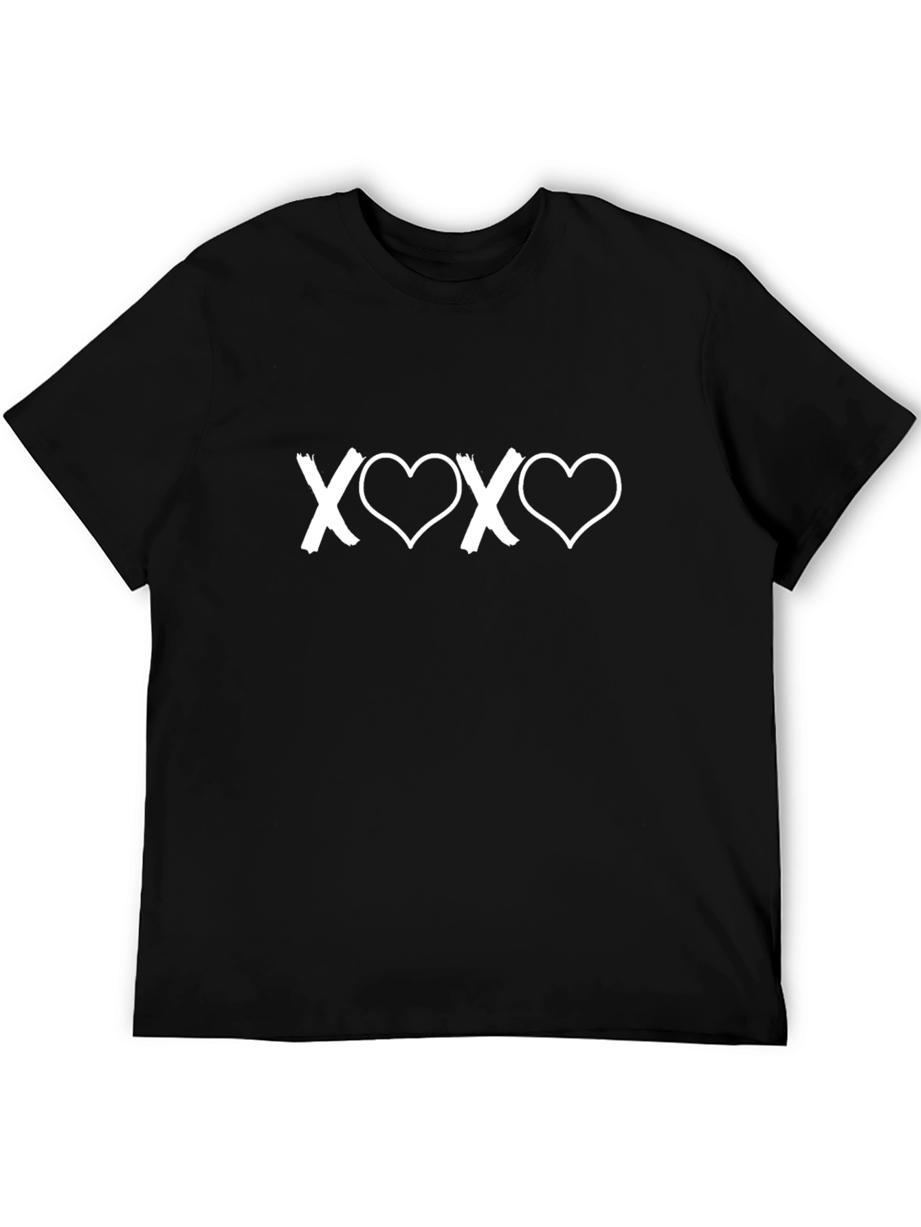 XOXO Heart Print Black T-Shirt