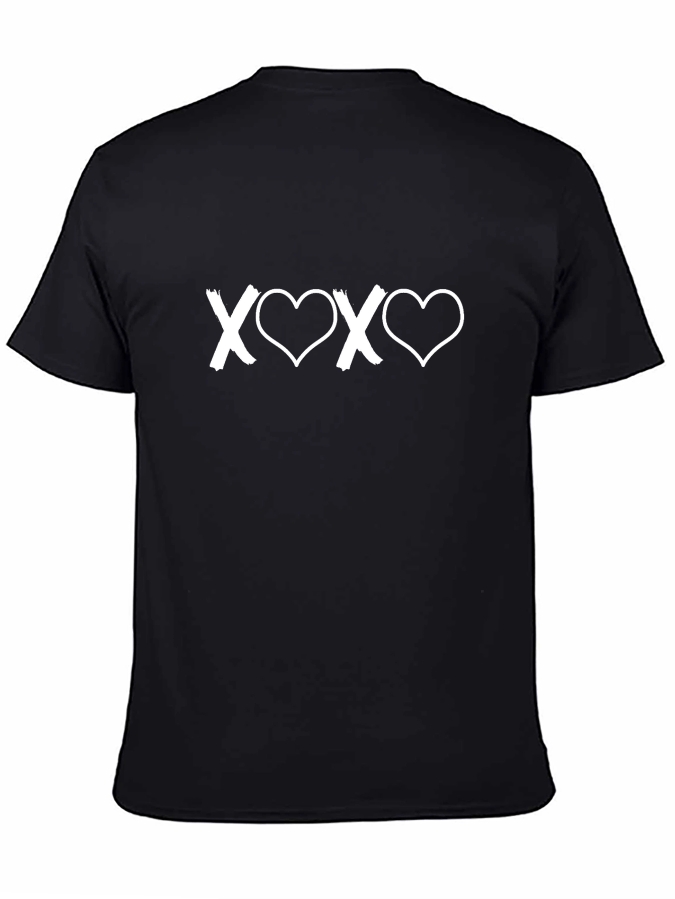 XOXO Heart Print Black T-Shirt