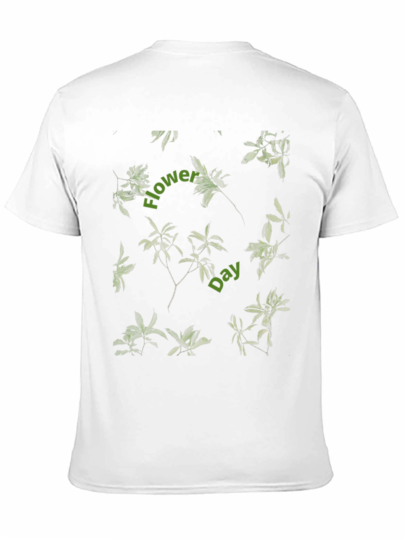 Floral Print Black Tee - Flower Day Design