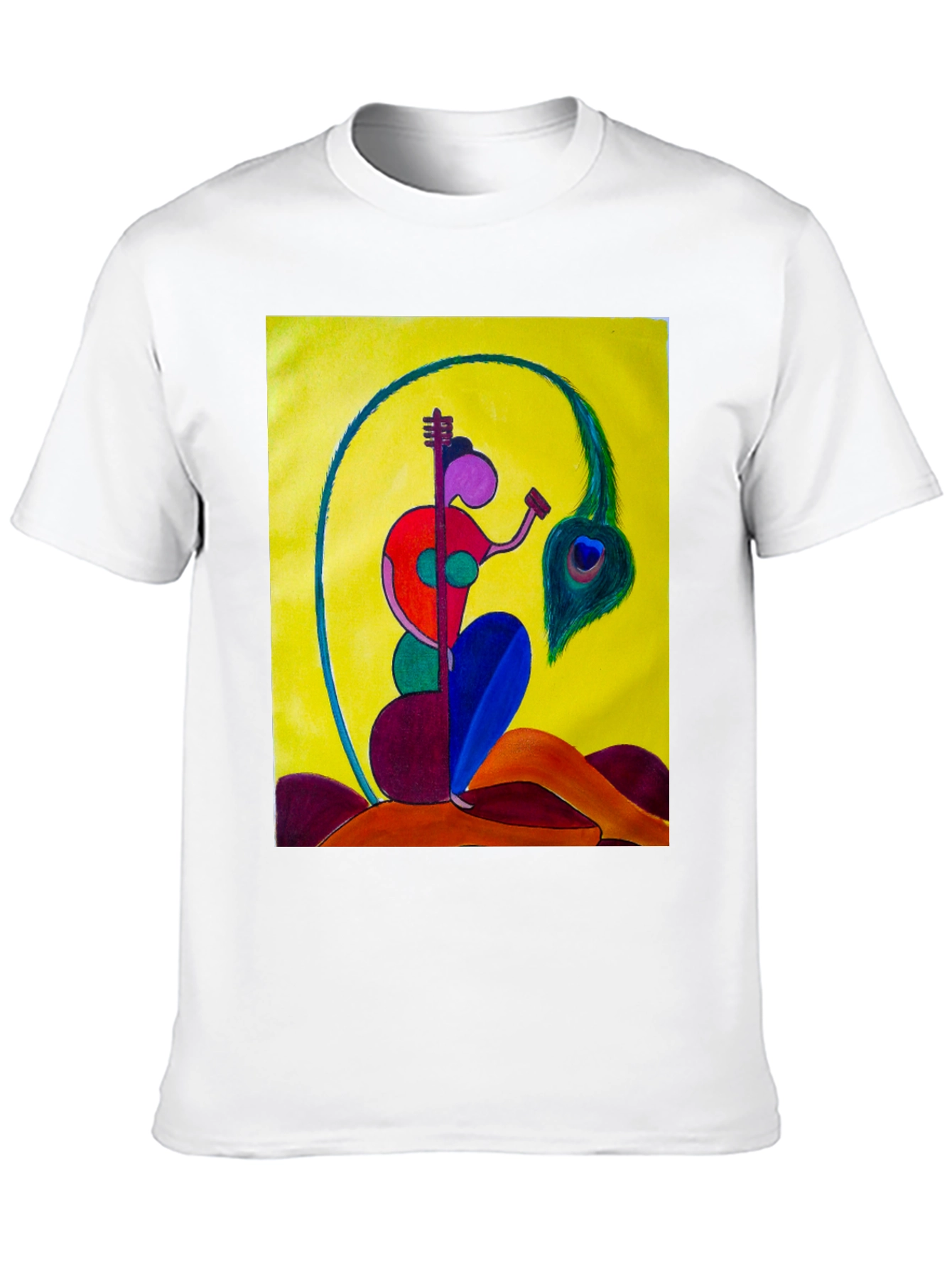 Abstract Art Printed Black T-Shirt