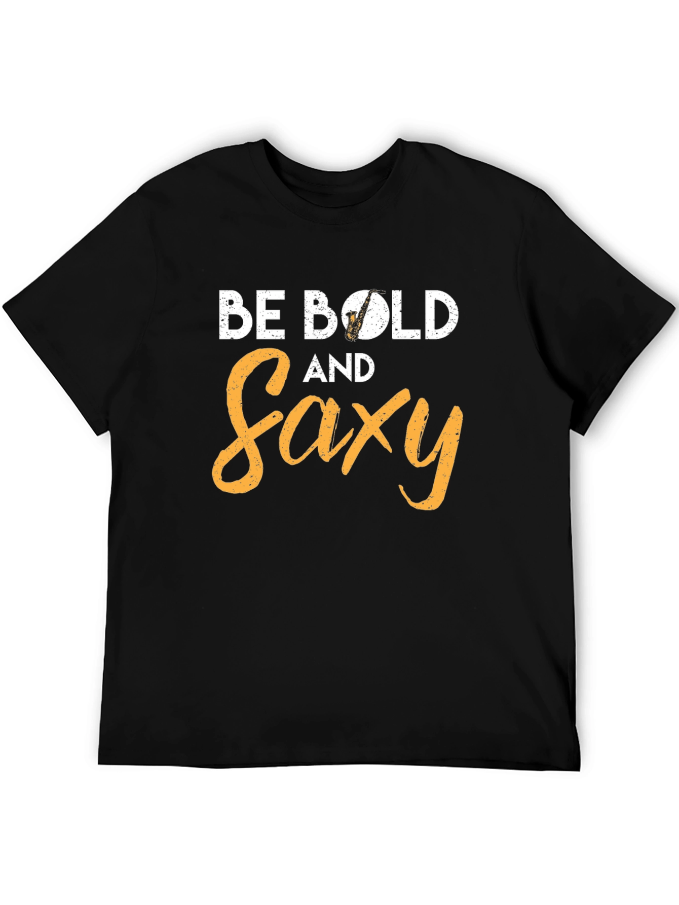Be Bold and Saxy Black Graphic Tee
