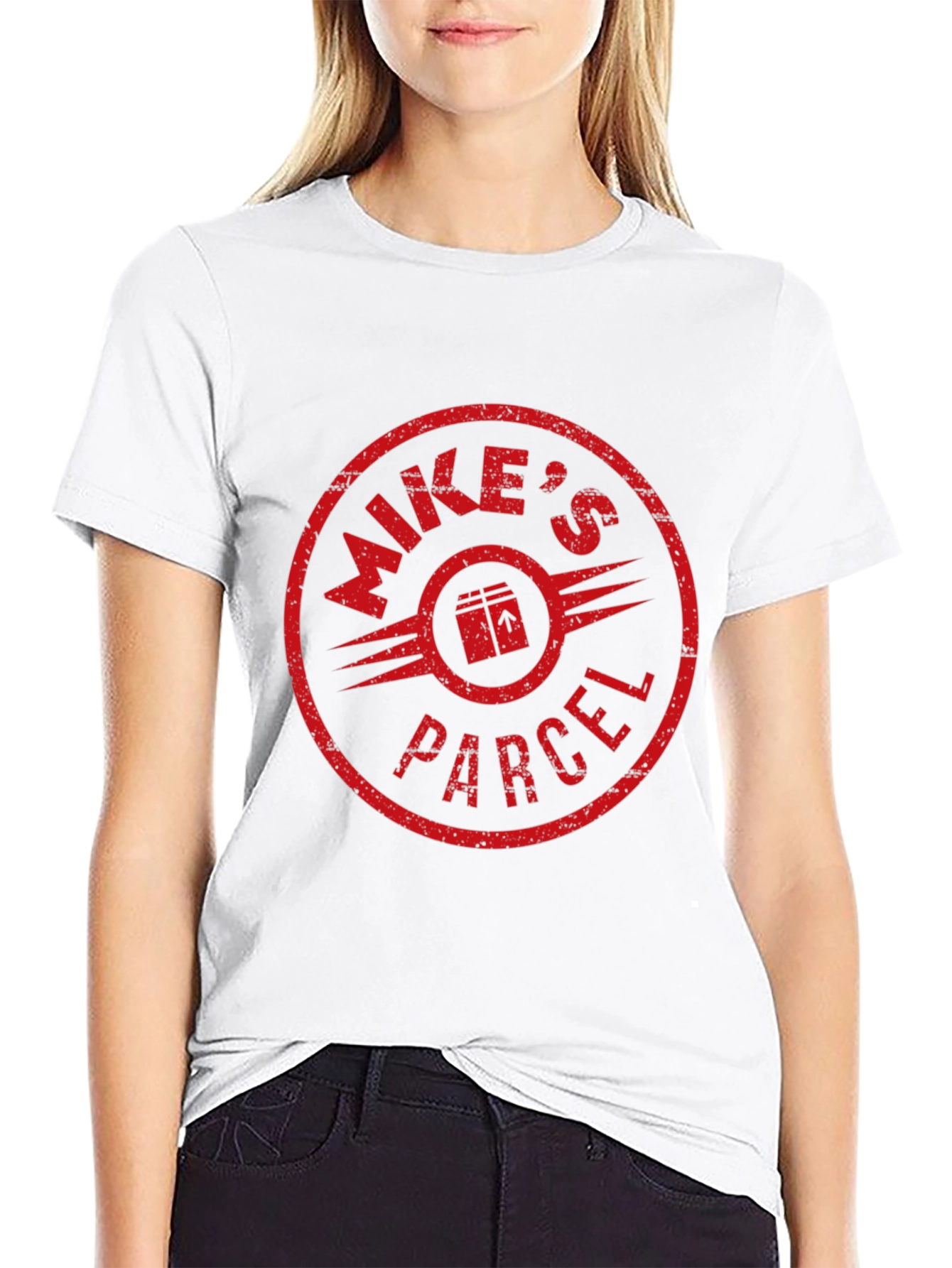 Mikes Parcel Black Graphic Tee
