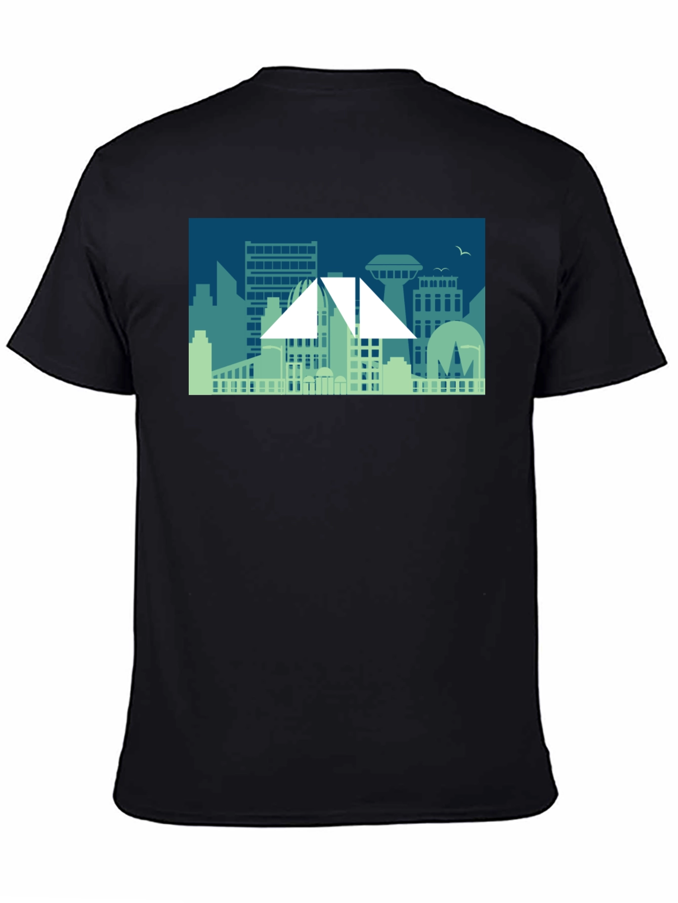 Cityscape Graphic Tee - Modern Silhouette Design