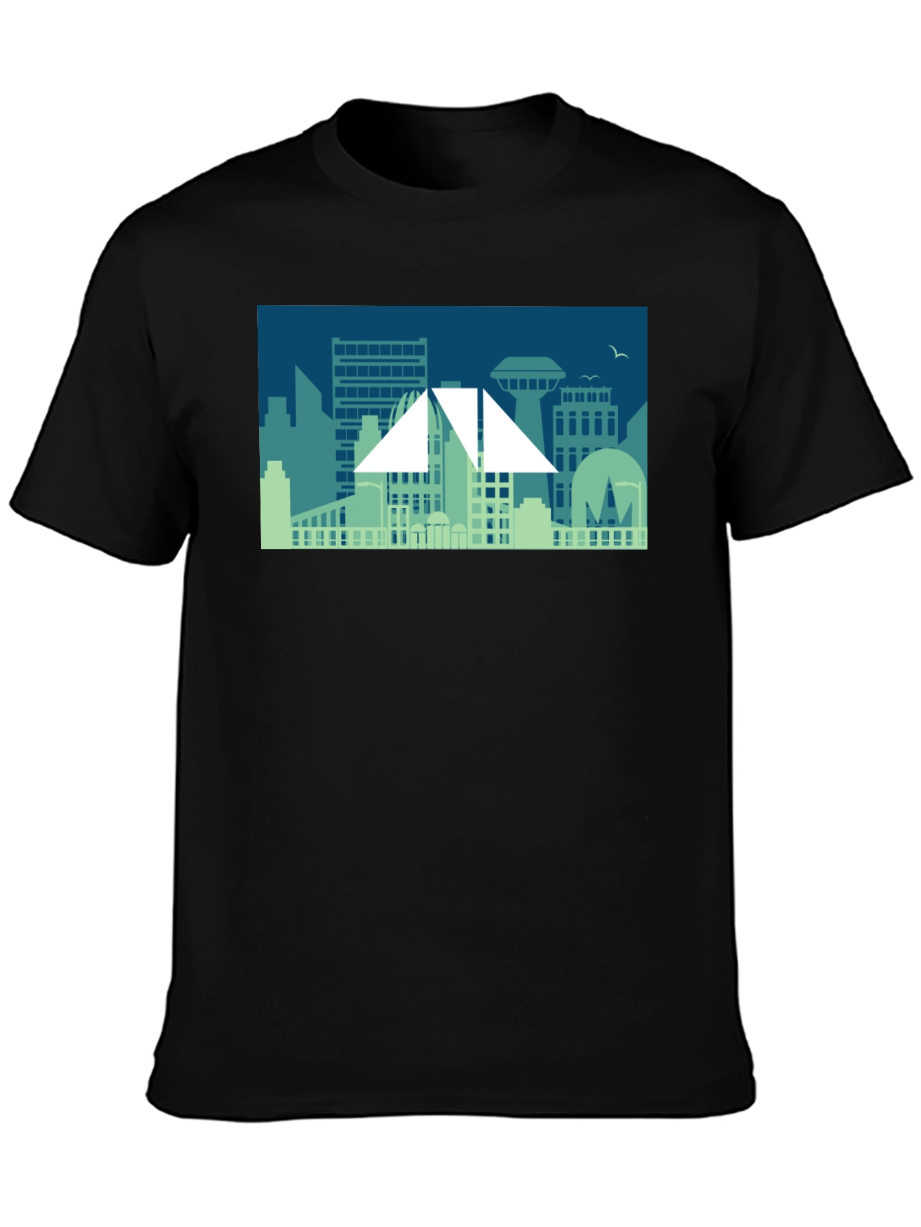 Cityscape Graphic Tee - Modern Silhouette Design