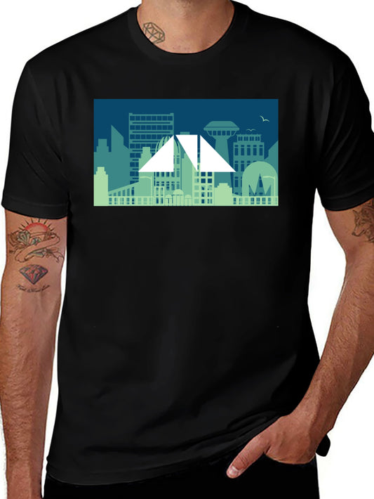 Cityscape Graphic Tee - Modern Silhouette Design