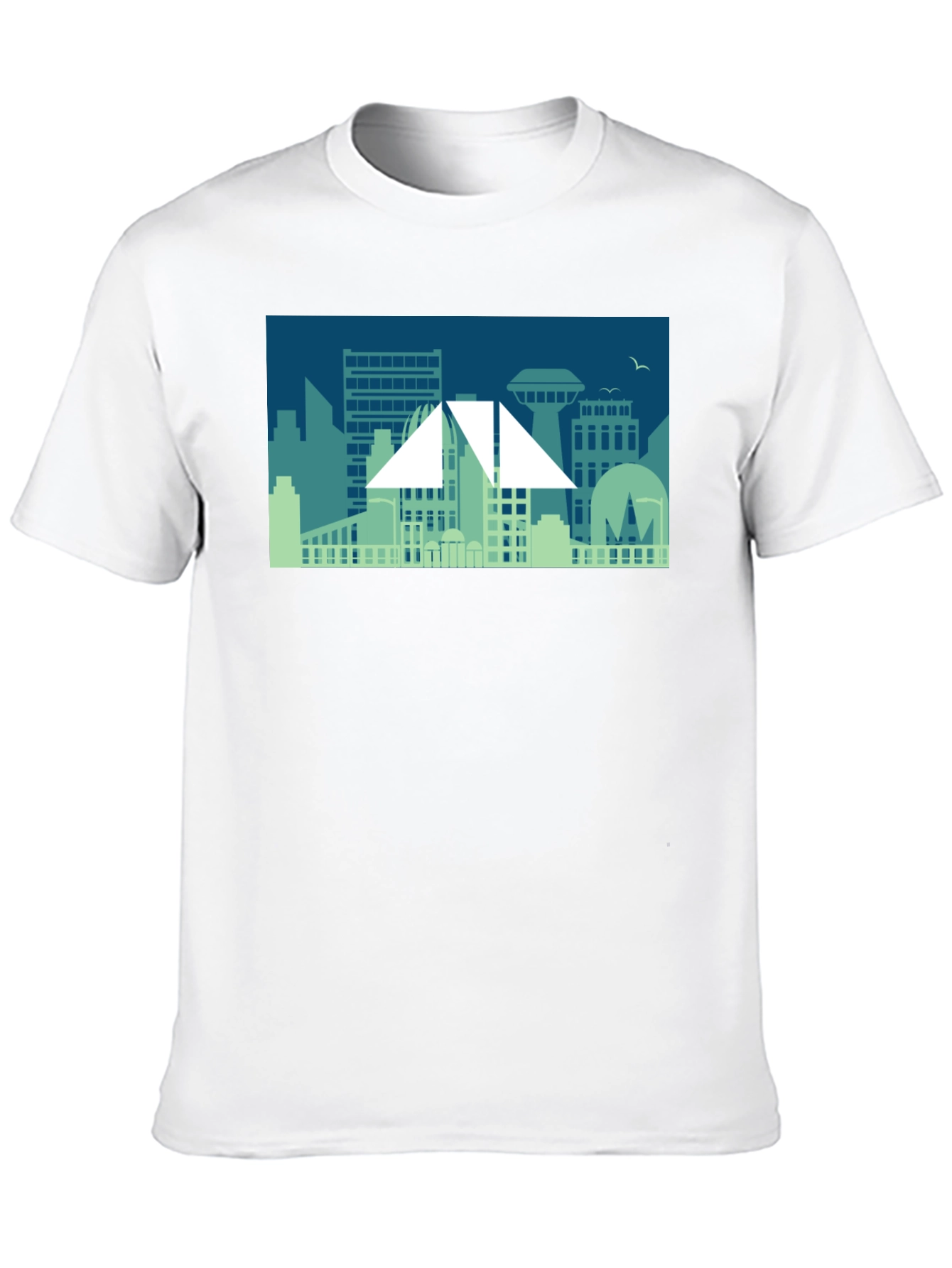 Cityscape Graphic Tee - Modern Silhouette Design