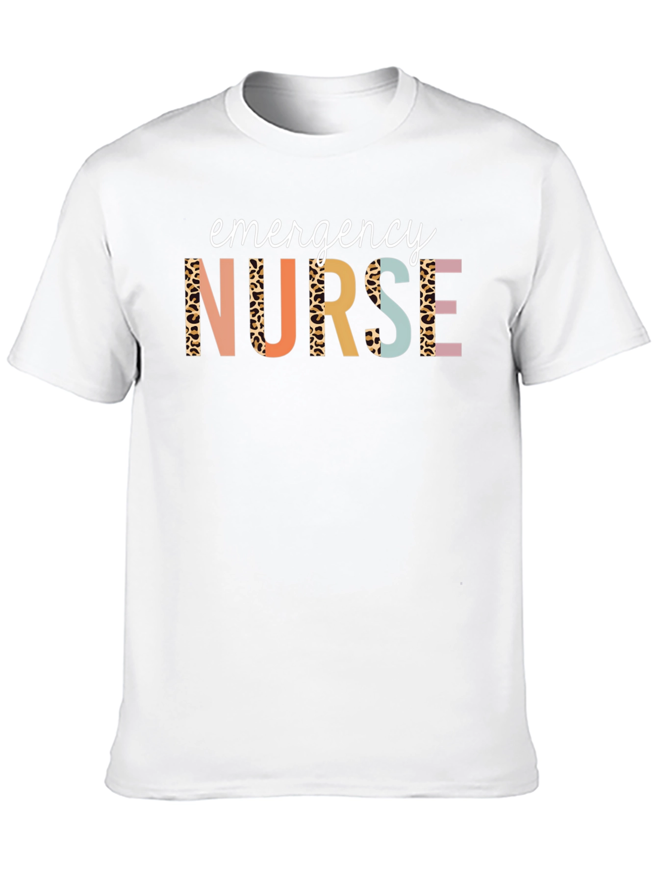 Emergency Nurse T-Shirt Leopard Print Graphic Tee