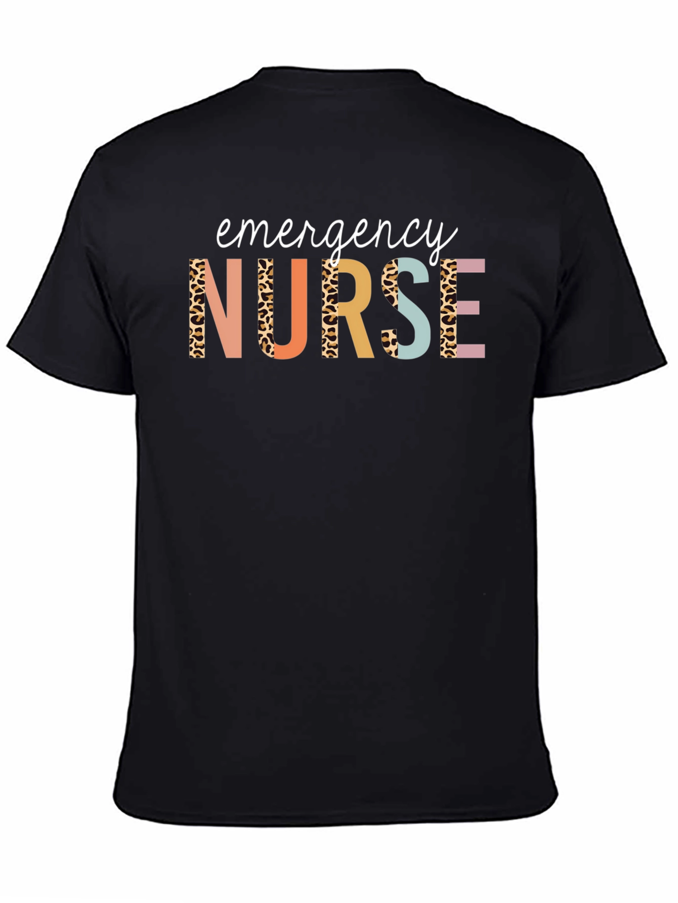 Emergency Nurse T-Shirt Leopard Print Graphic Tee
