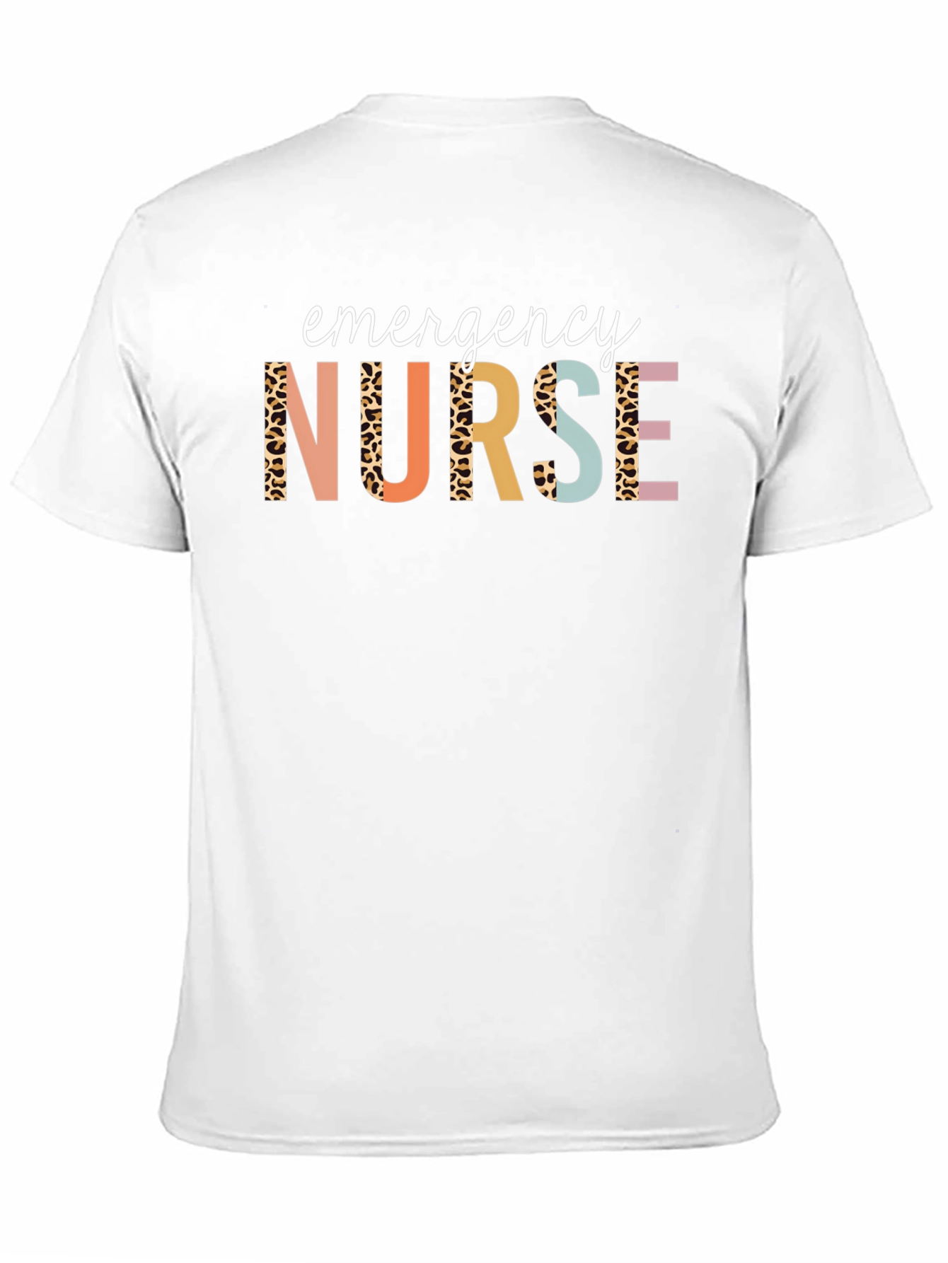 Emergency Nurse T-Shirt Leopard Print Graphic Tee