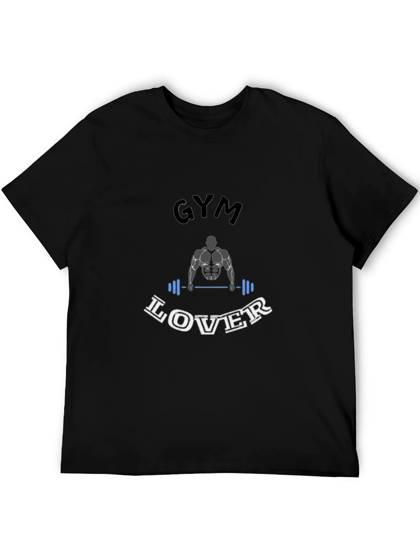 Gym Lover Black Graphic T-Shirt