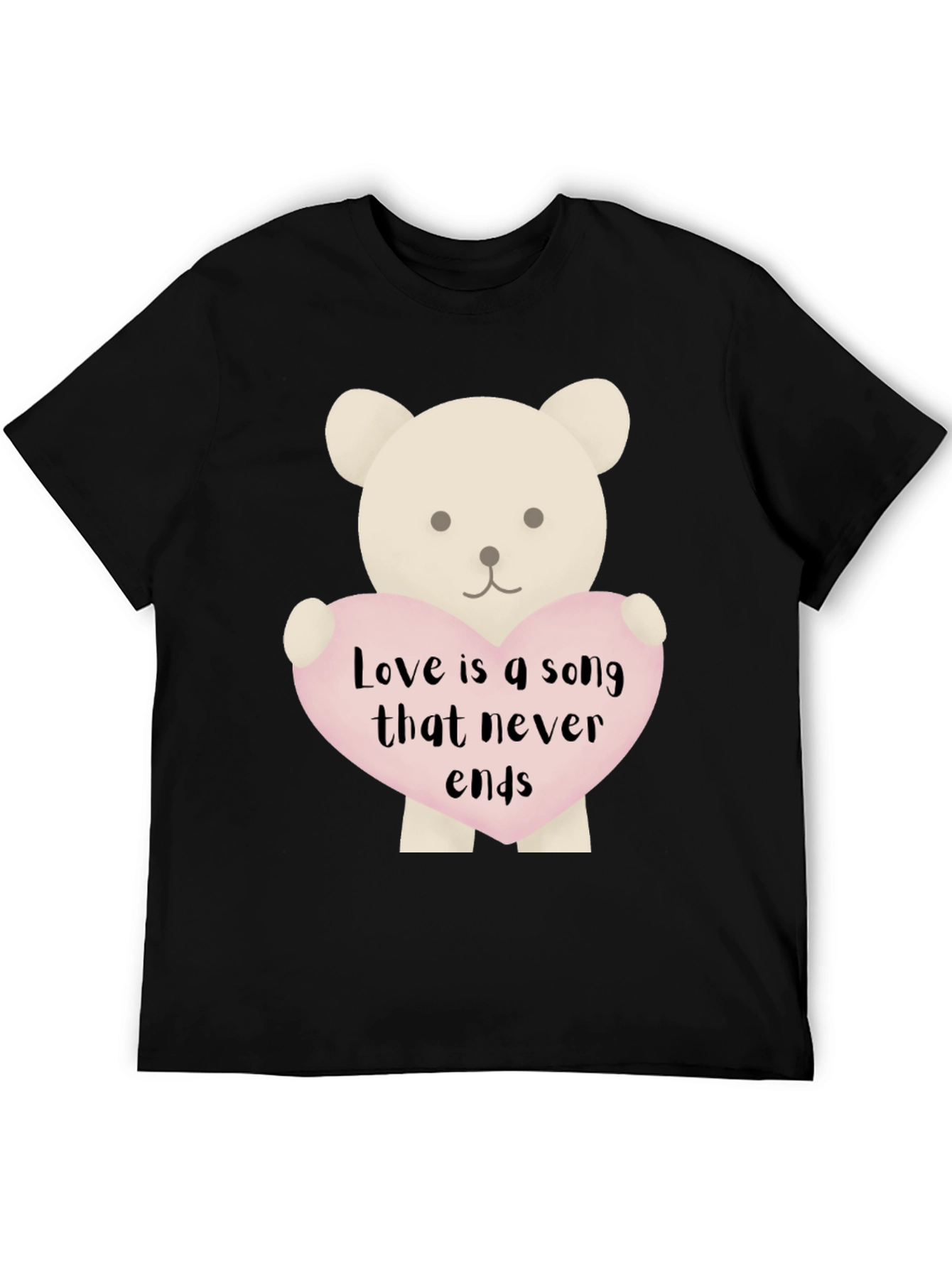 Love Song Teddy Bear Graphic T-Shirt