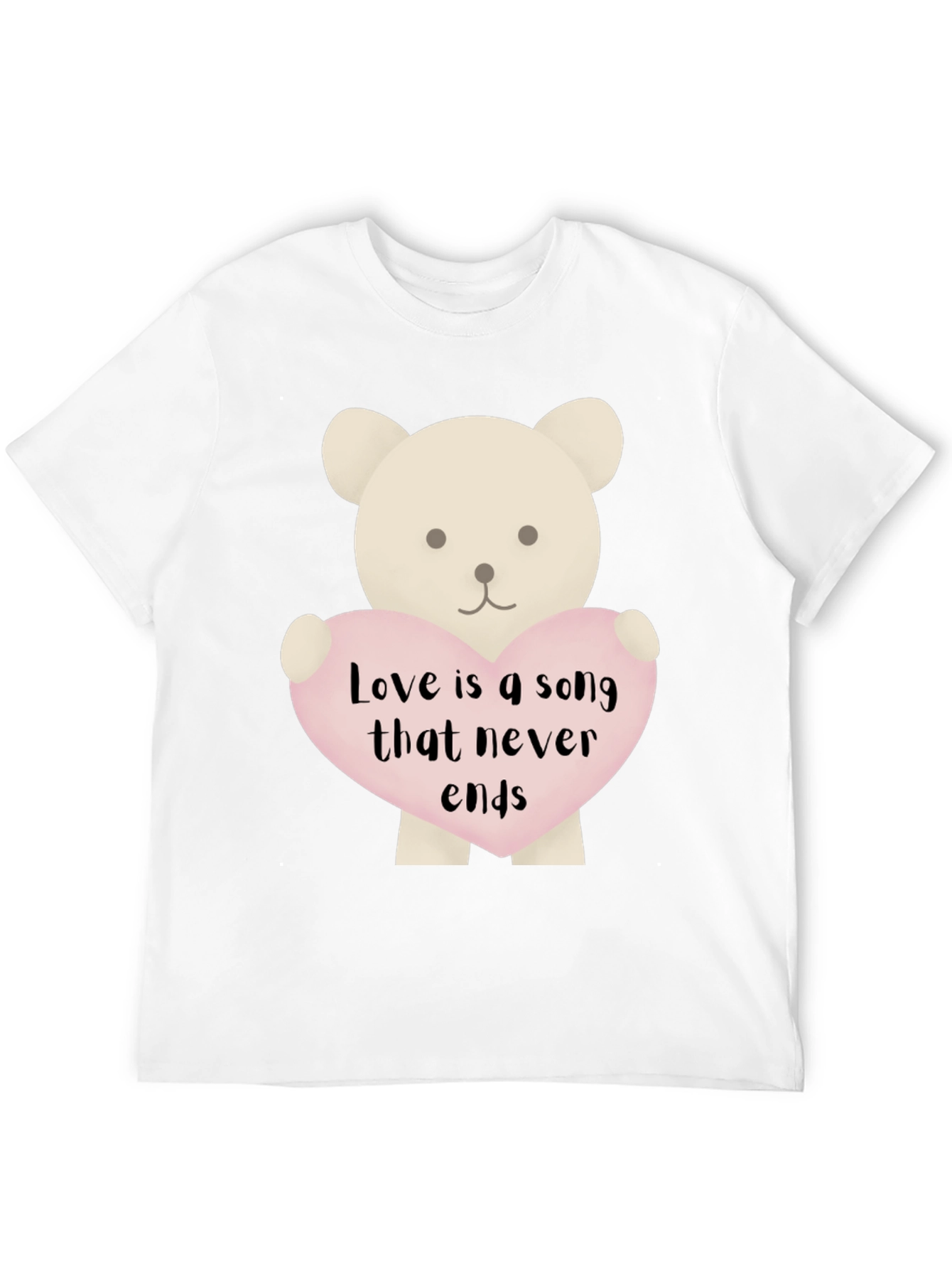 Love Song Teddy Bear Graphic T-Shirt