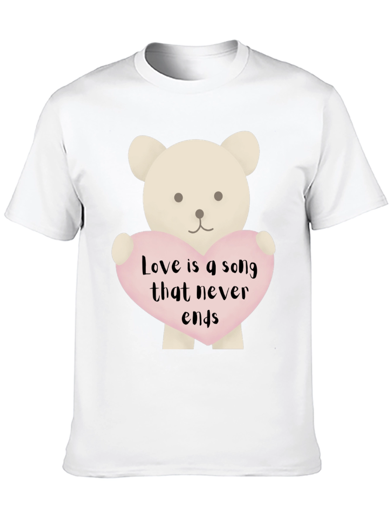 Love Song Teddy Bear Graphic T-Shirt