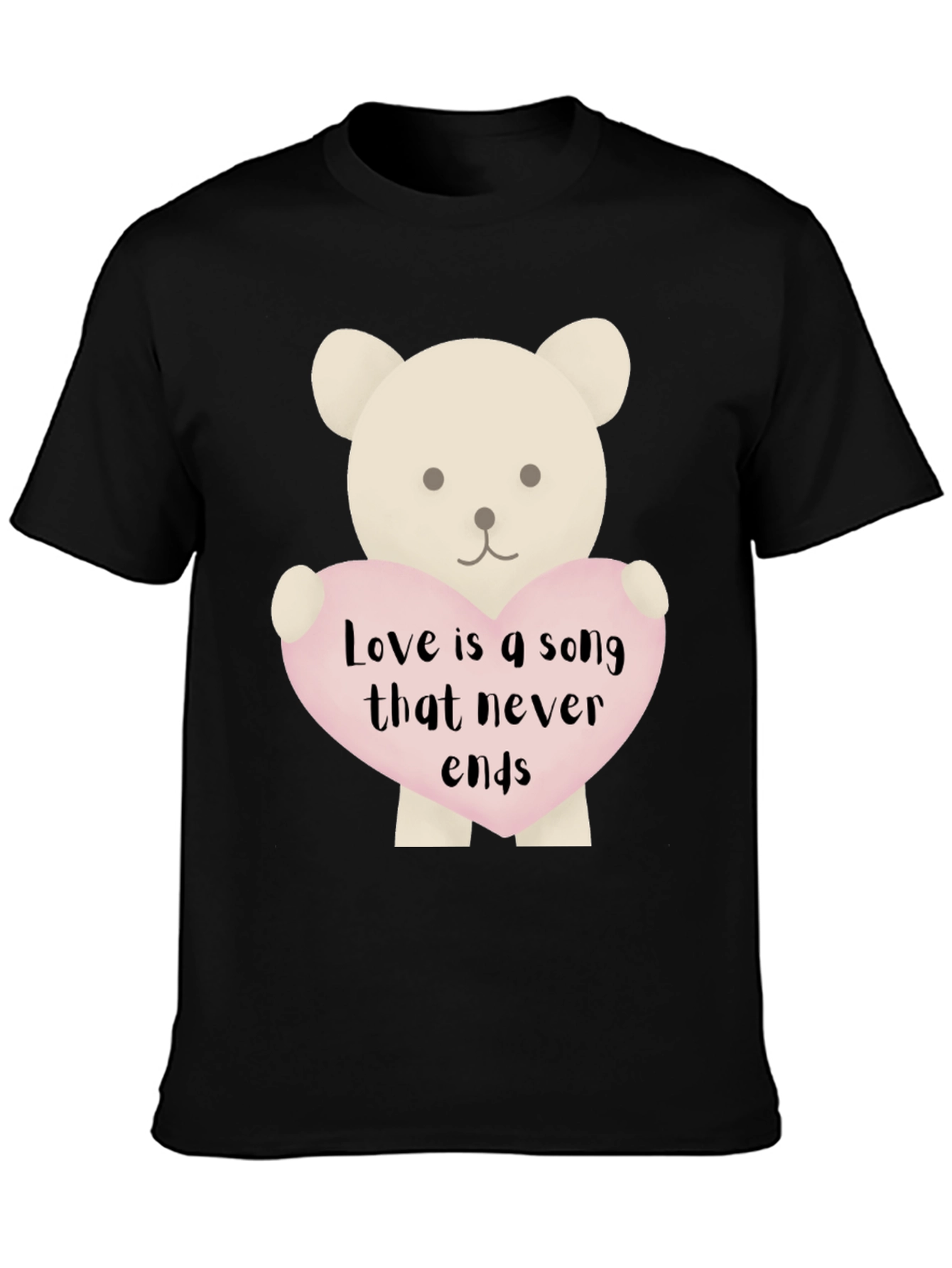 Love Song Teddy Bear Graphic T-Shirt