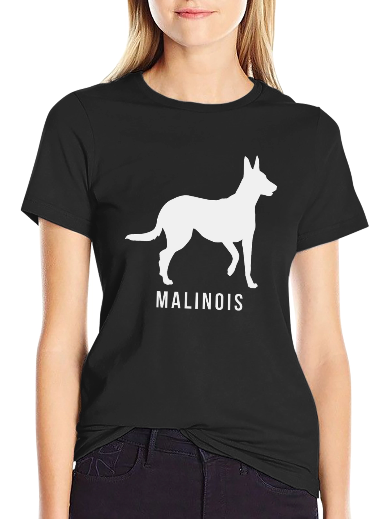 Malinois Dog Breed Graphic T-Shirt - Black