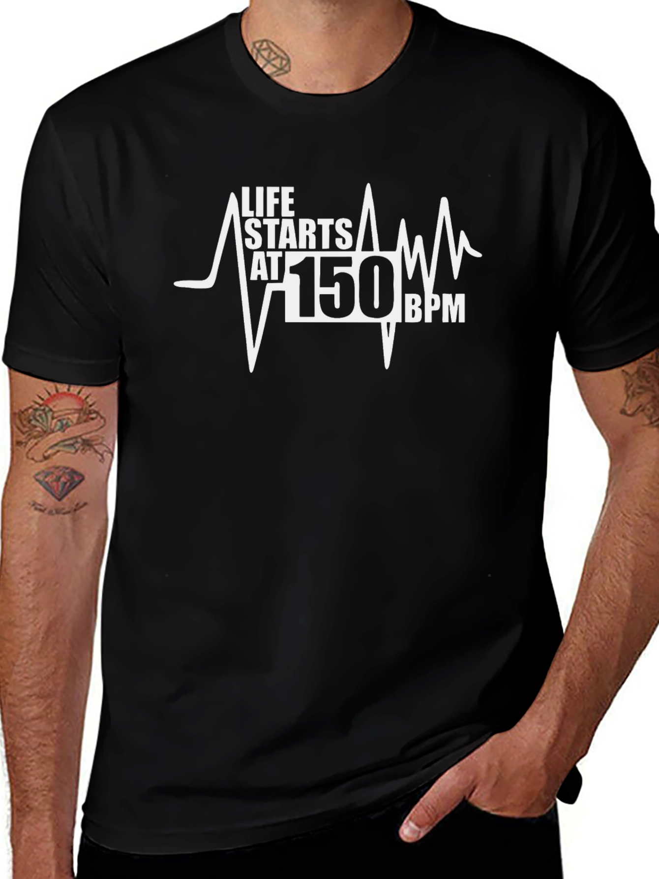 Life Starts at 150 BPM Graphic Tee