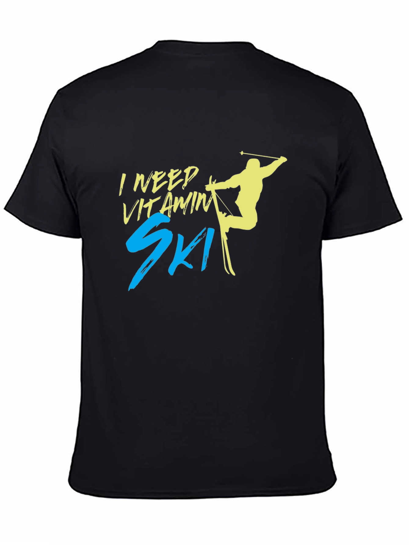 Vitamin Ski T-Shirt - Black Cotton Tee
