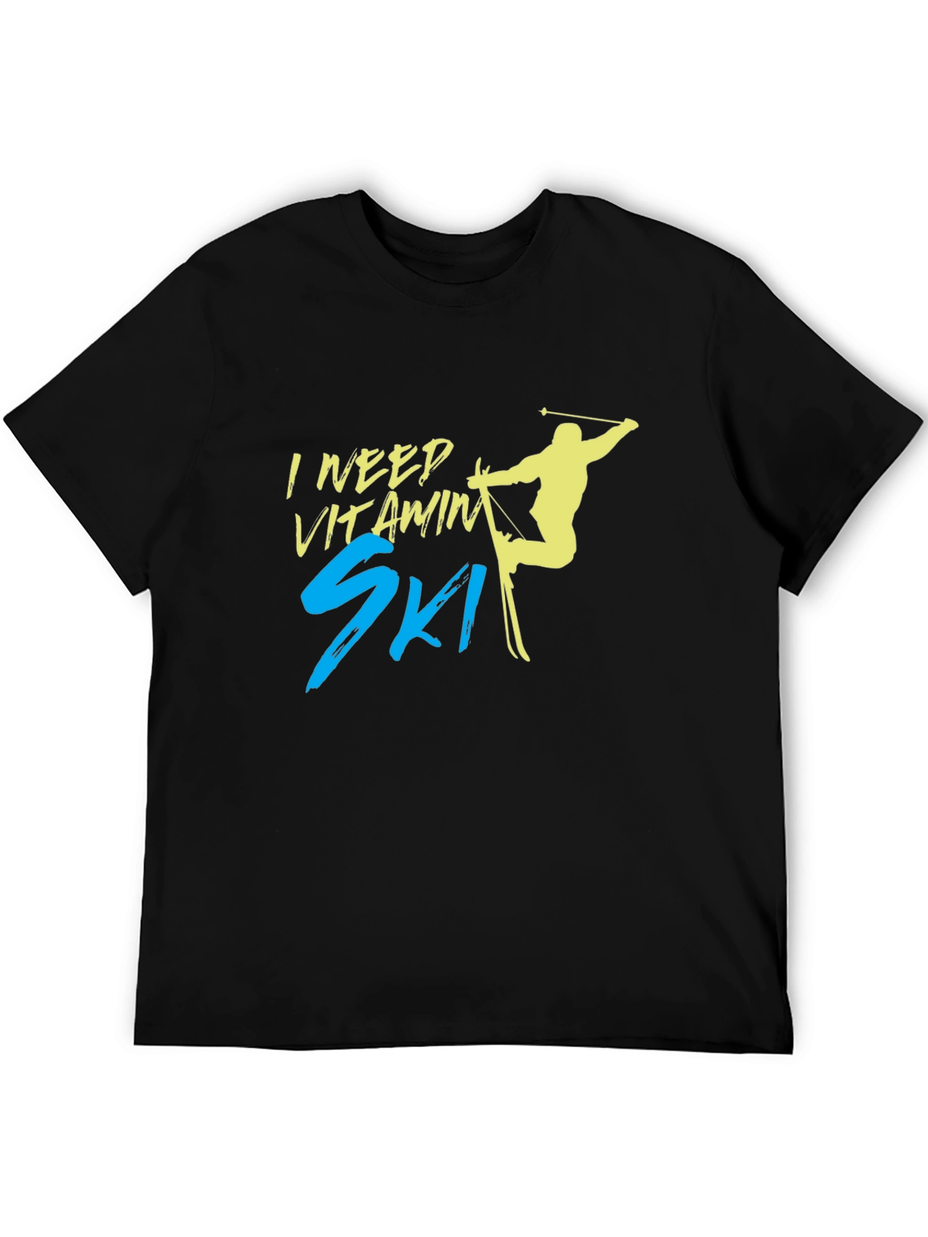 Vitamin Ski T-Shirt - Black Cotton Tee
