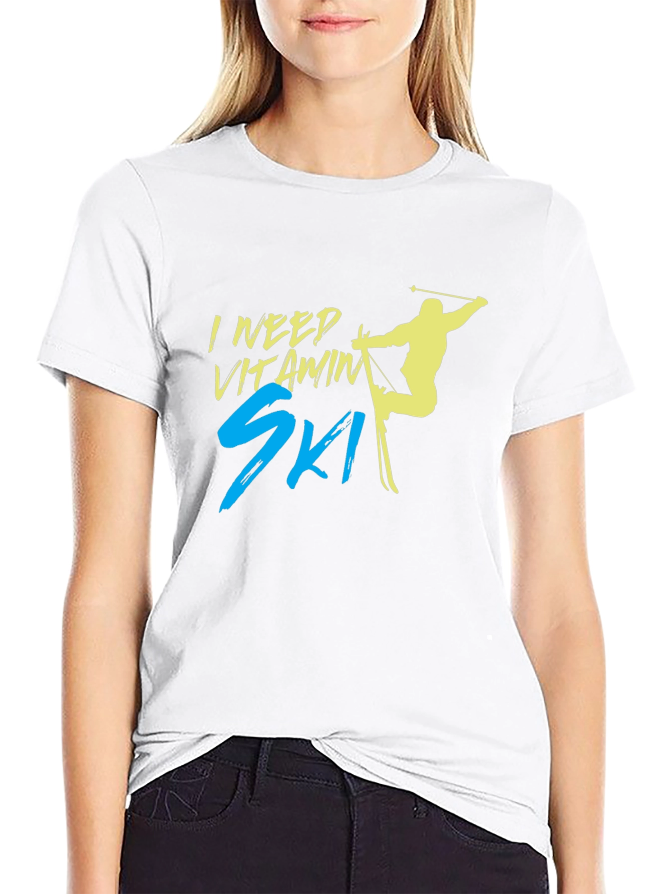 Vitamin Ski T-Shirt - Black Cotton Tee