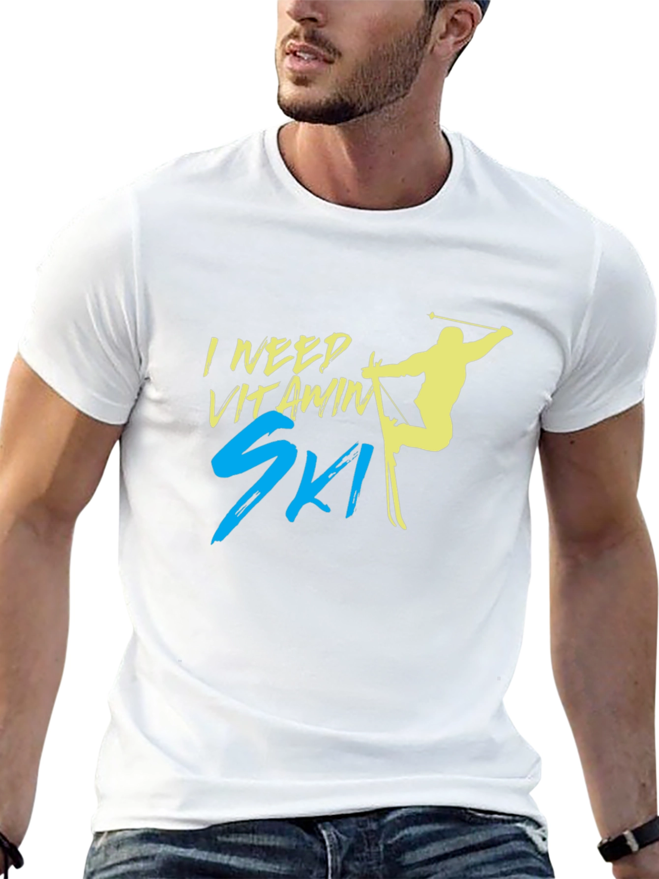 Vitamin Ski T-Shirt - Black Cotton Tee