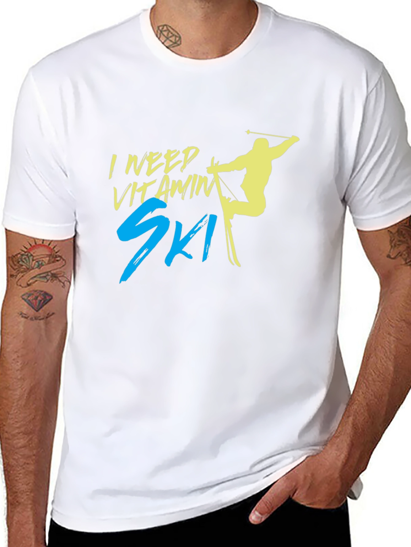 Vitamin Ski T-Shirt - Black Cotton Tee