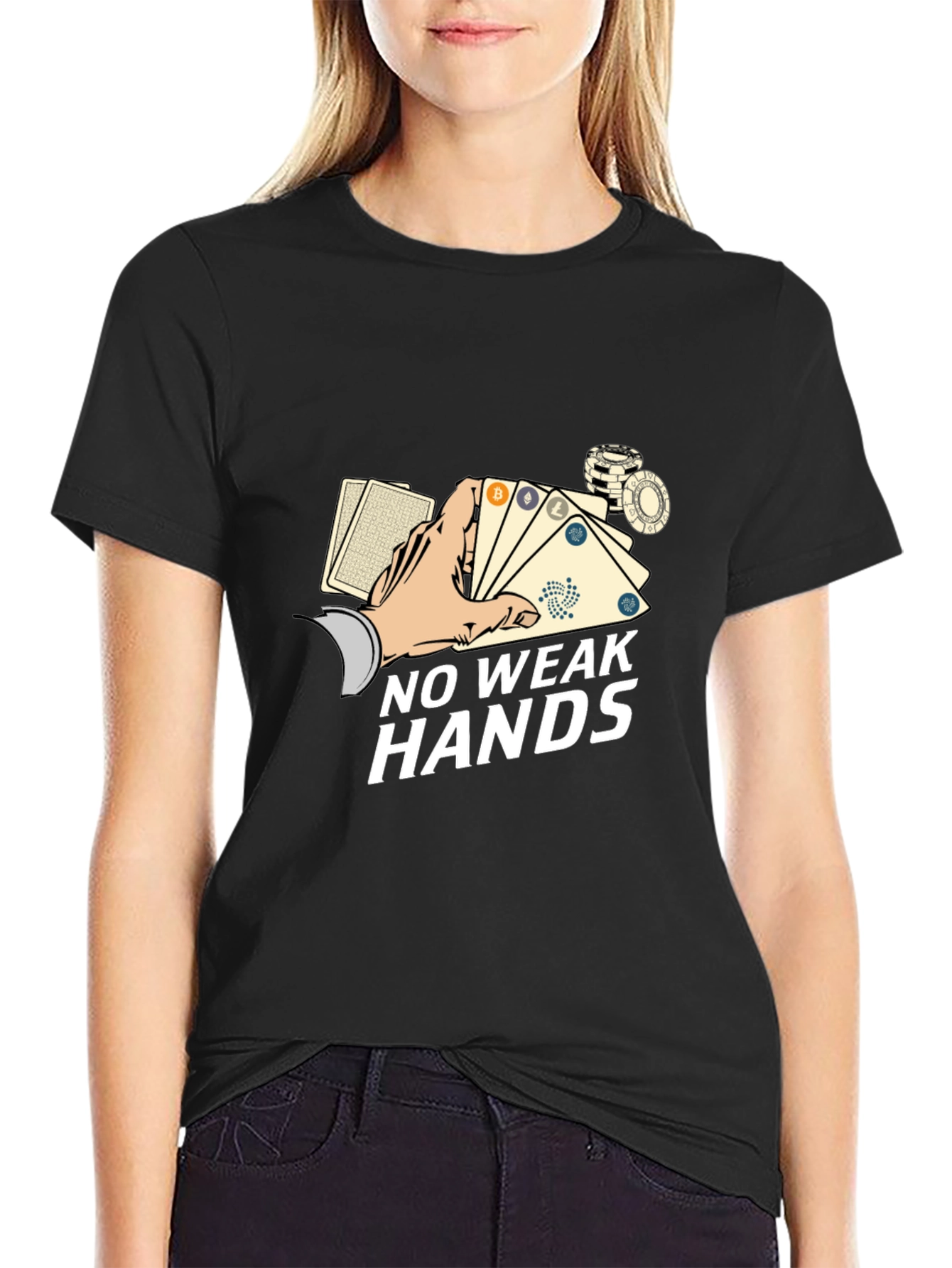 No Weak Hands Crypto Black T-Shirt