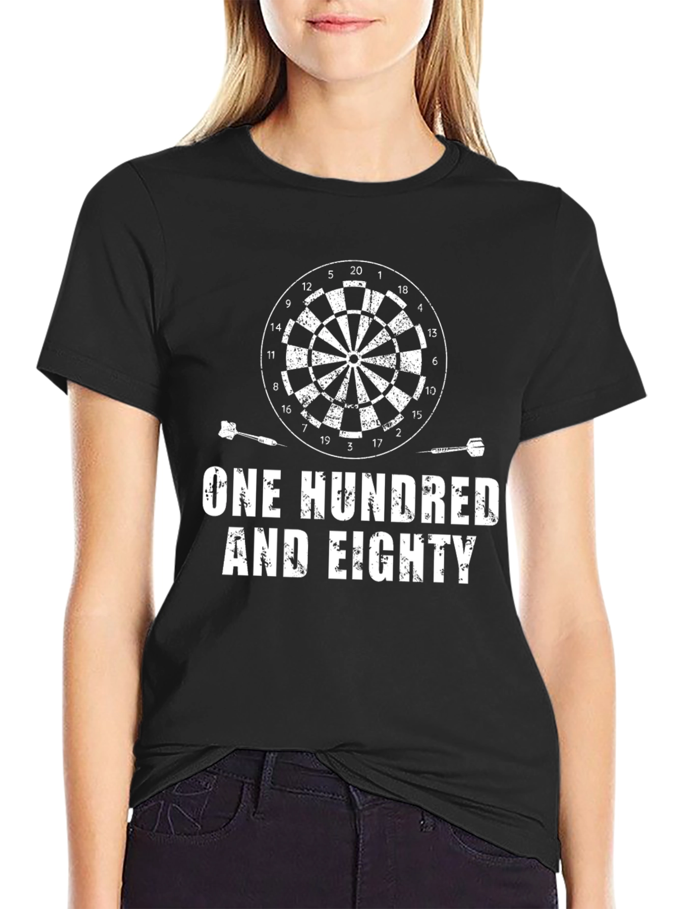One Hundred and Eighty T-Shirt - Dartboard Design