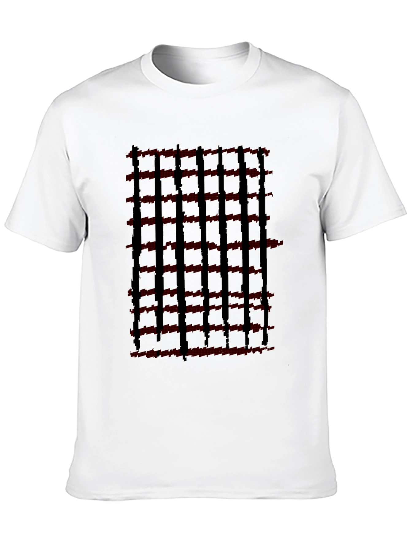 Urban Grid Tee - Stylish Black T-Shirt