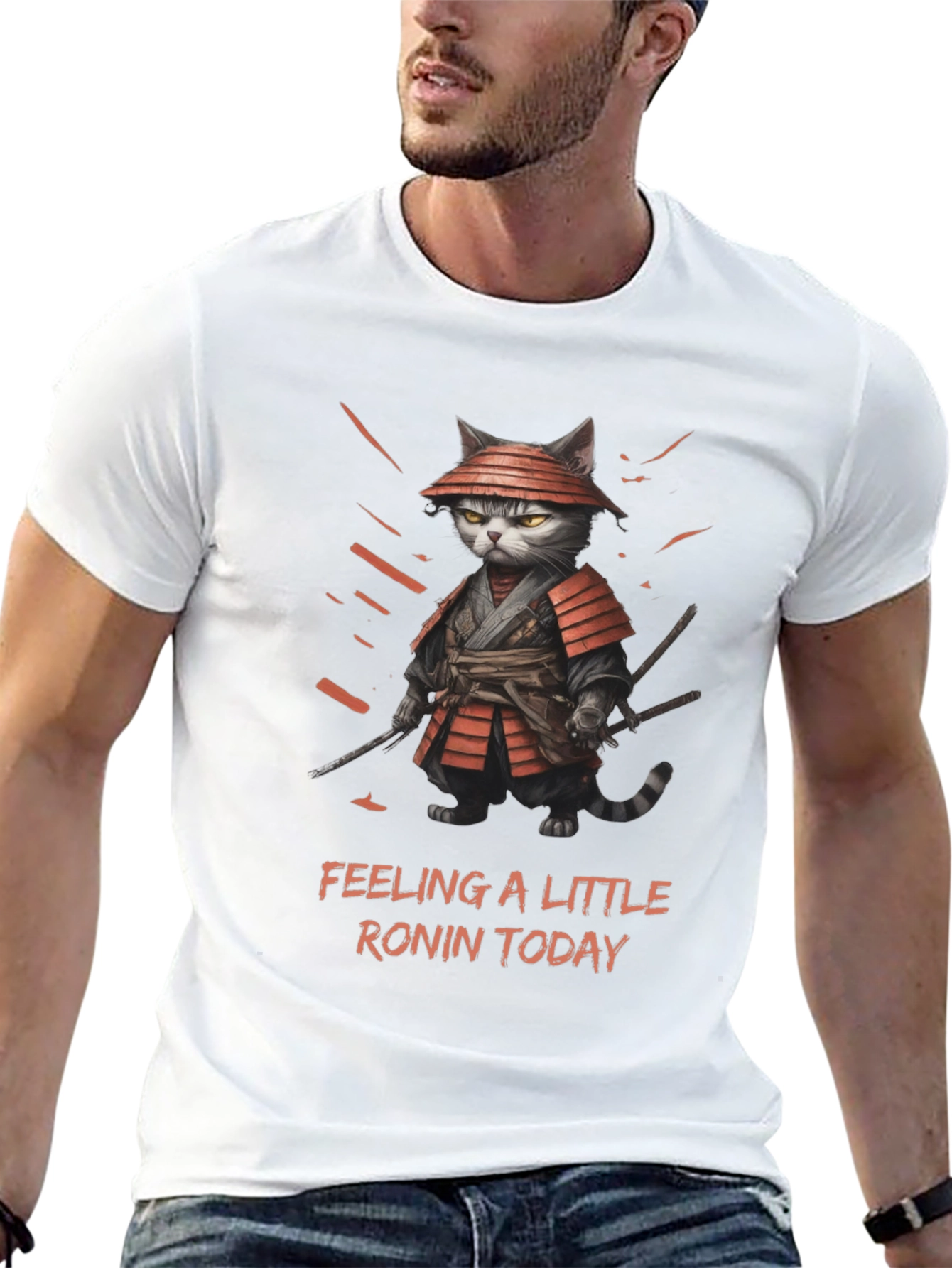 Ronin Cat T-Shirt - Feeling a Little Ronin Today