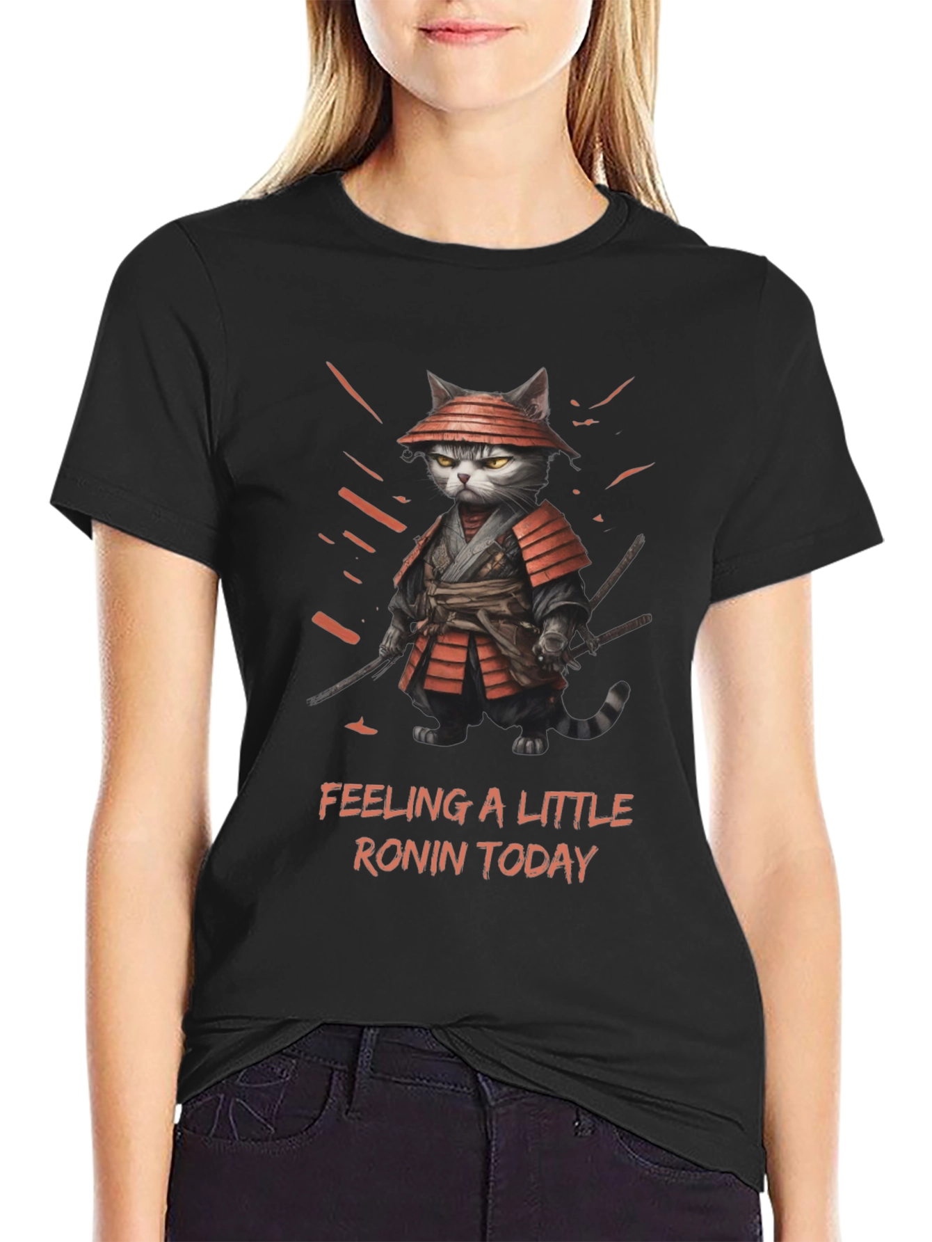 Ronin Cat T-Shirt - Feeling a Little Ronin Today