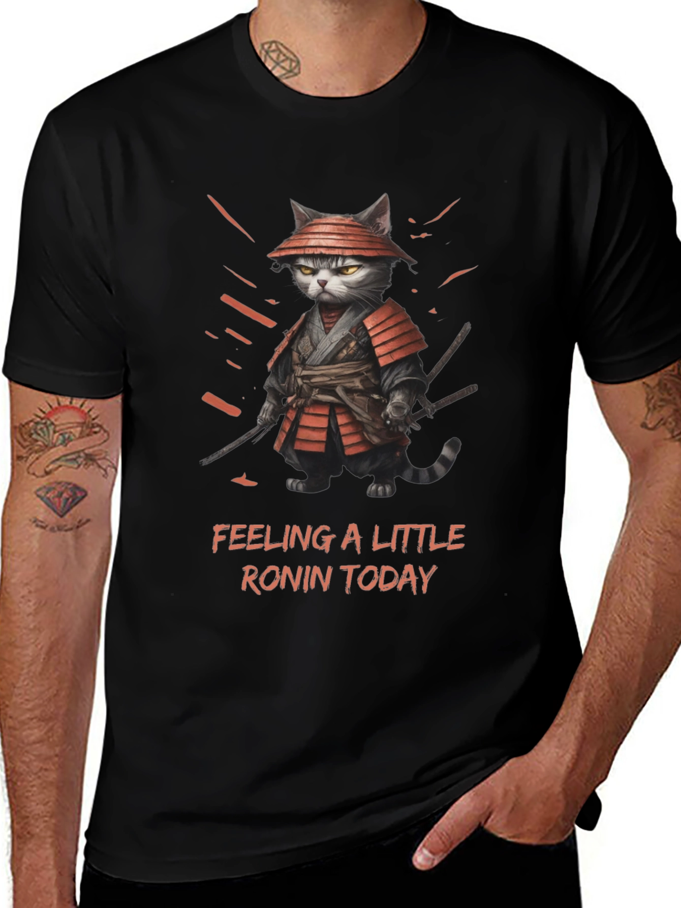 Ronin Cat T-Shirt - Feeling a Little Ronin Today