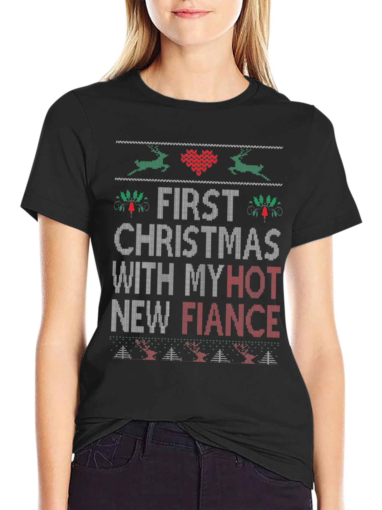 Funny First Christmas With My Hot New Fiance T-Shirt