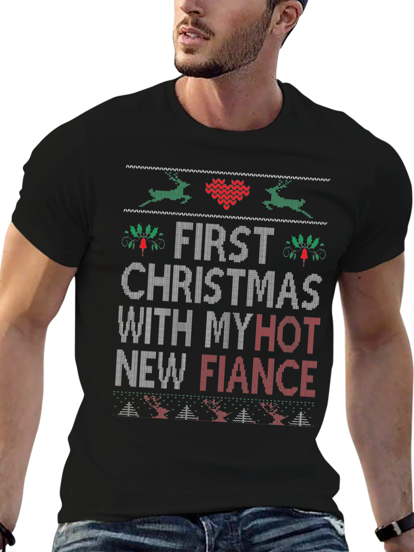 Funny First Christmas With My Hot New Fiance T-Shirt
