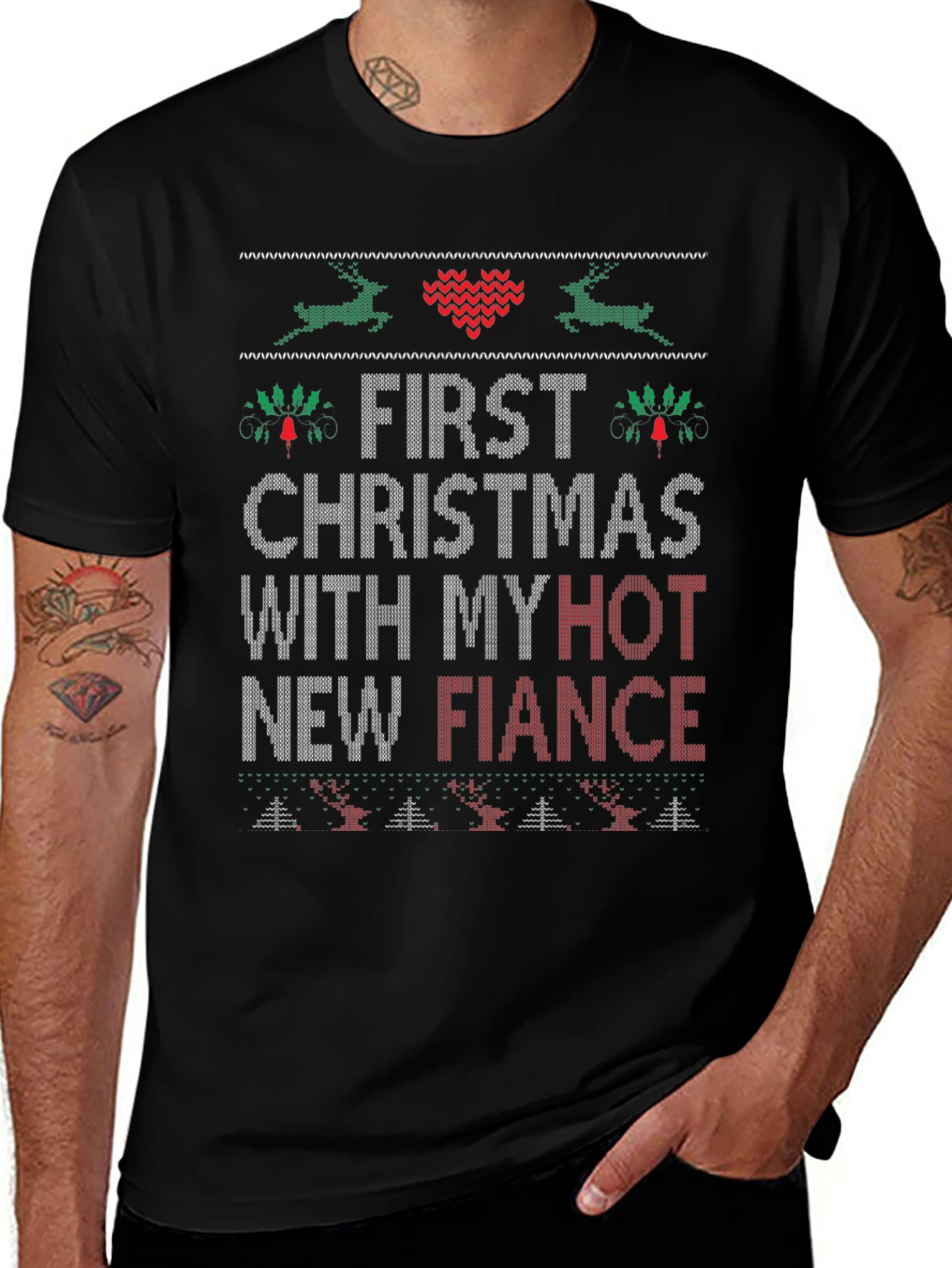Funny First Christmas With My Hot New Fiance T-Shirt