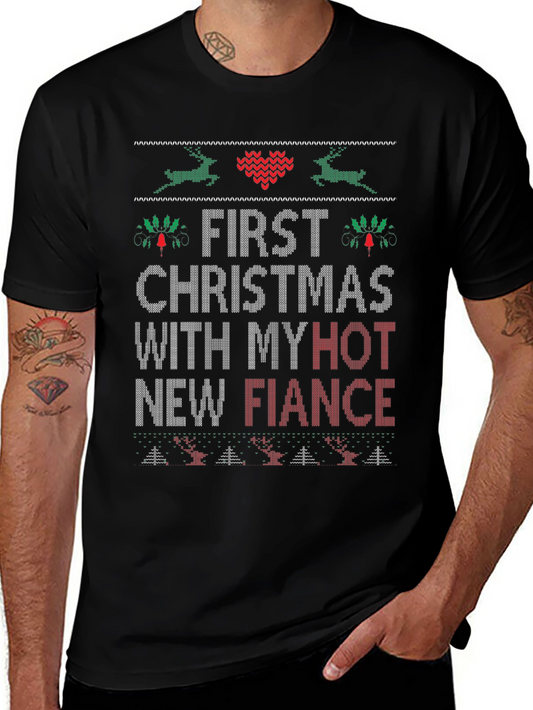 Funny First Christmas With My Hot New Fiance T-Shirt