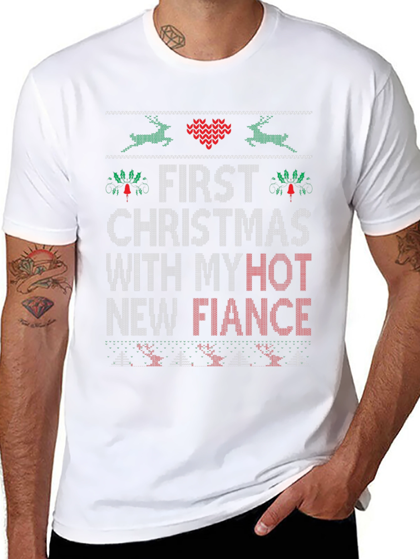 Funny First Christmas With My Hot New Fiance T-Shirt