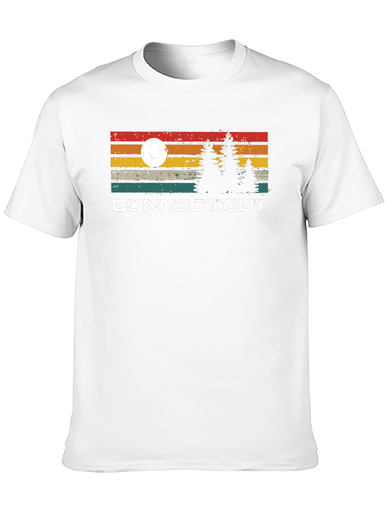 Connecticut Sunset Graphic Tee - Retro Style