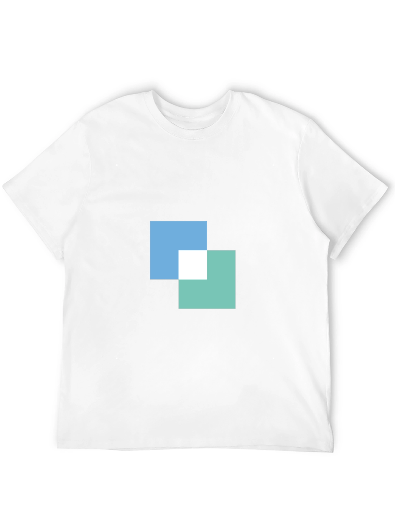 Modern Squares Graphic Black T-Shirt