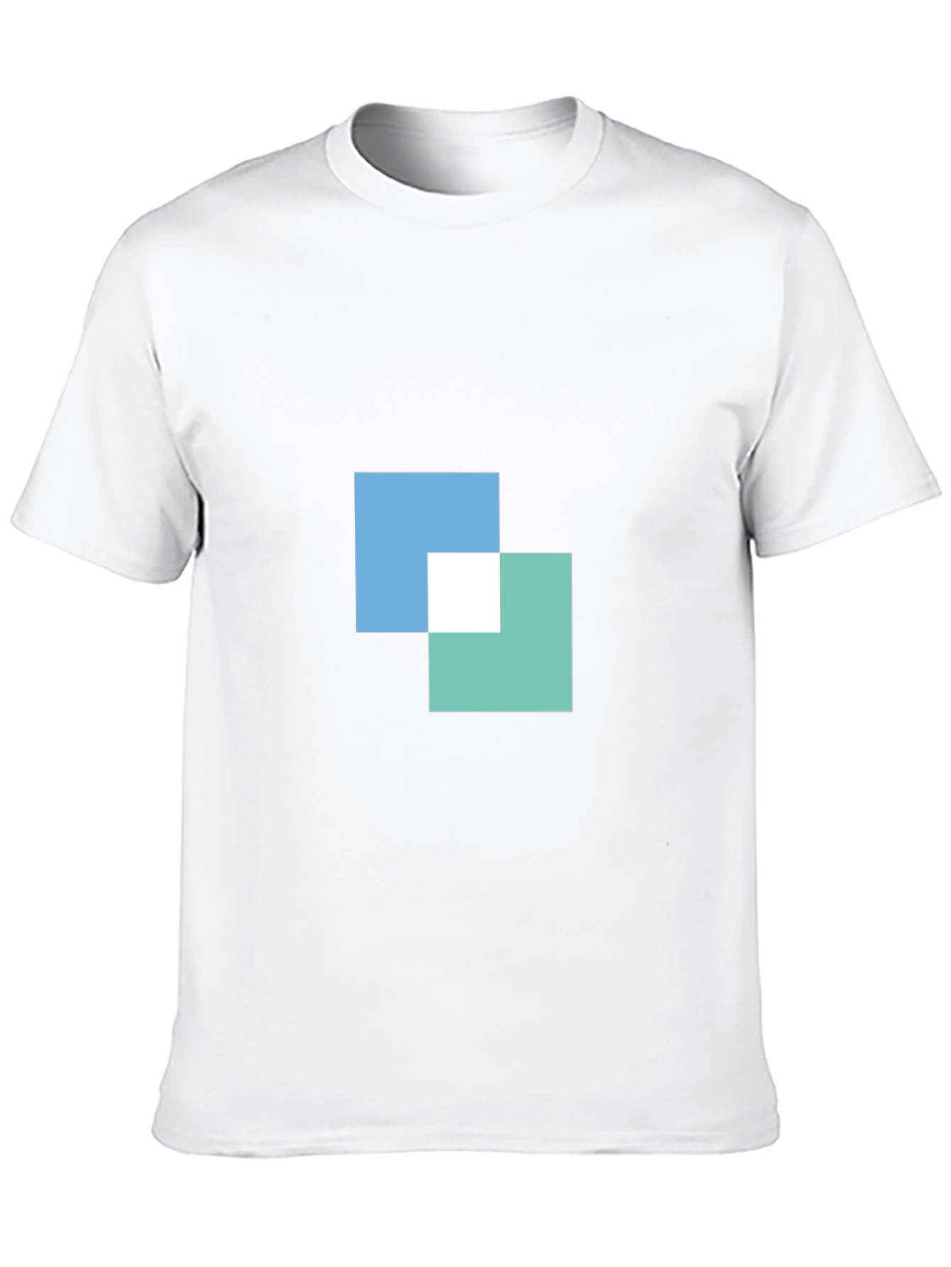 Modern Squares Graphic Black T-Shirt