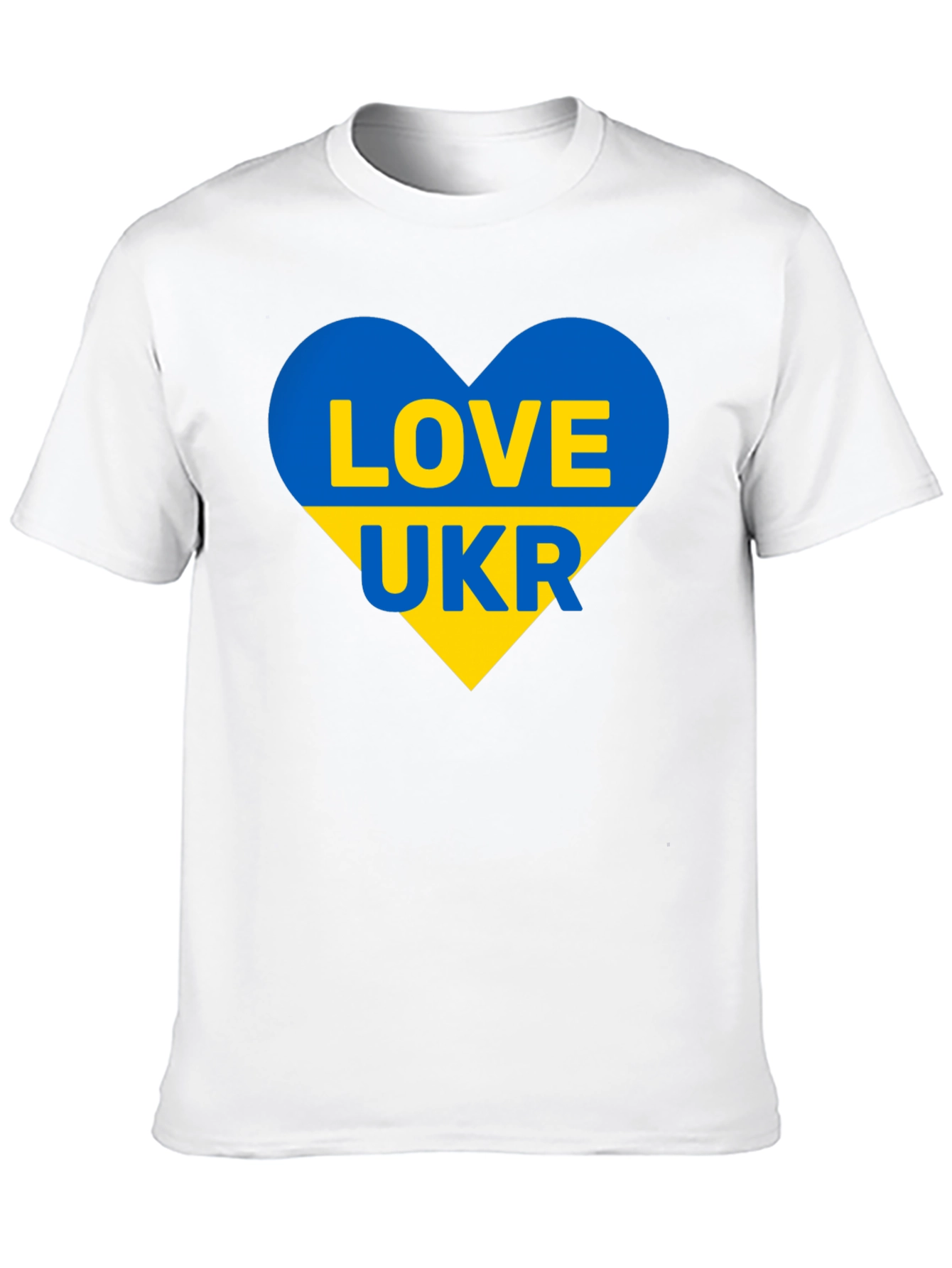 Love Ukraine T-Shirt - Heart Flag Design