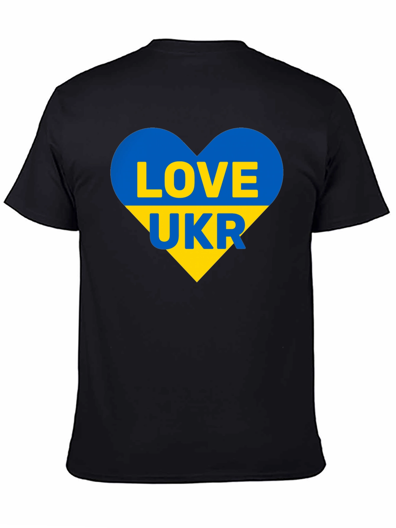 Love Ukraine T-Shirt - Heart Flag Design