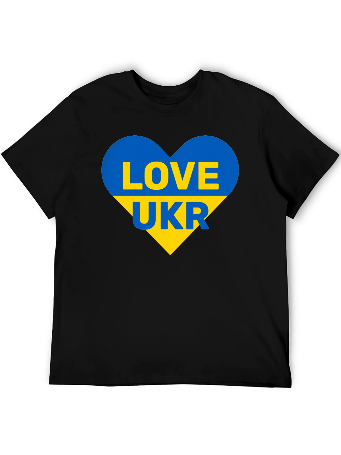 Love Ukraine T-Shirt - Heart Flag Design