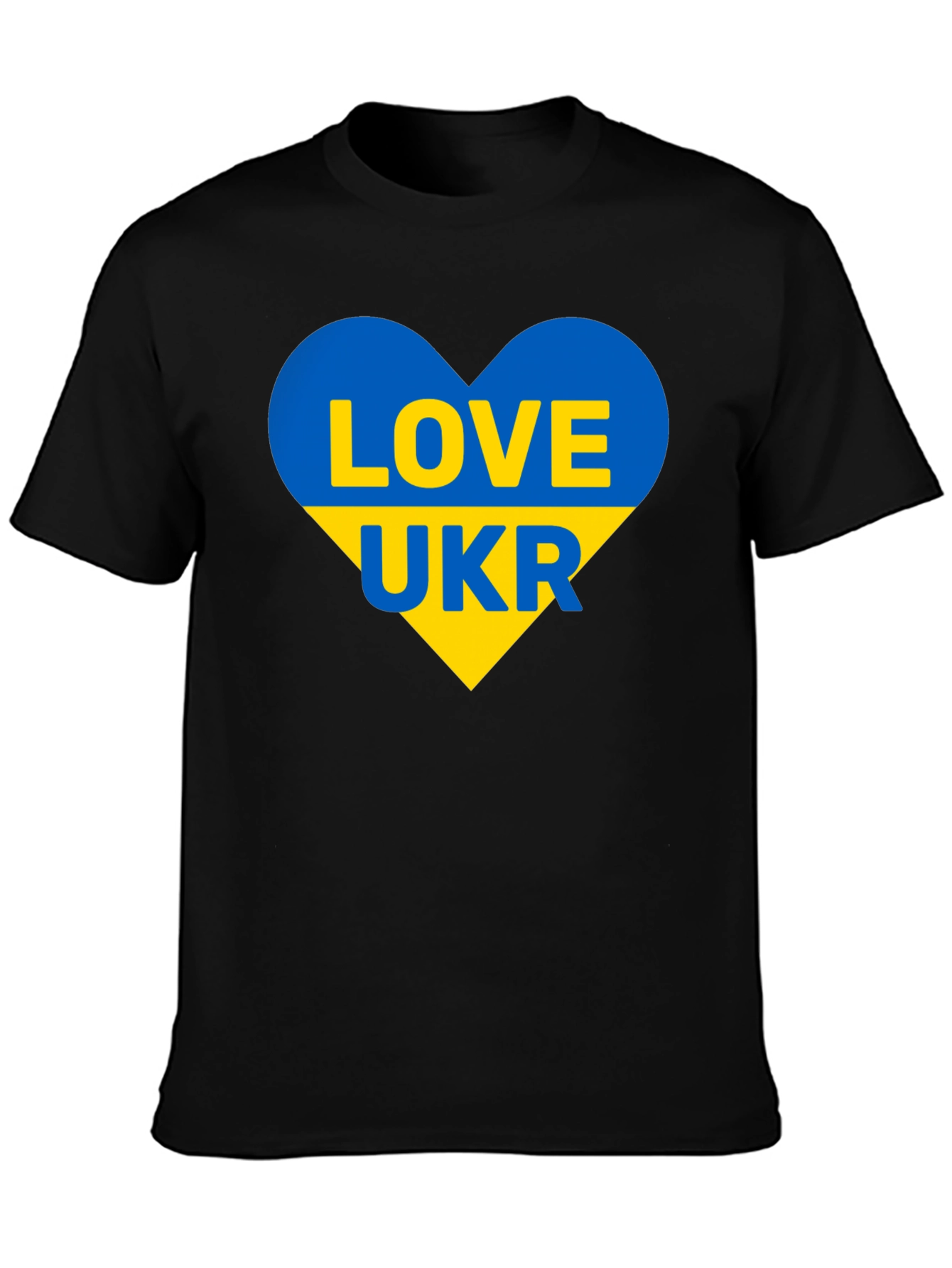 Love Ukraine T-Shirt - Heart Flag Design