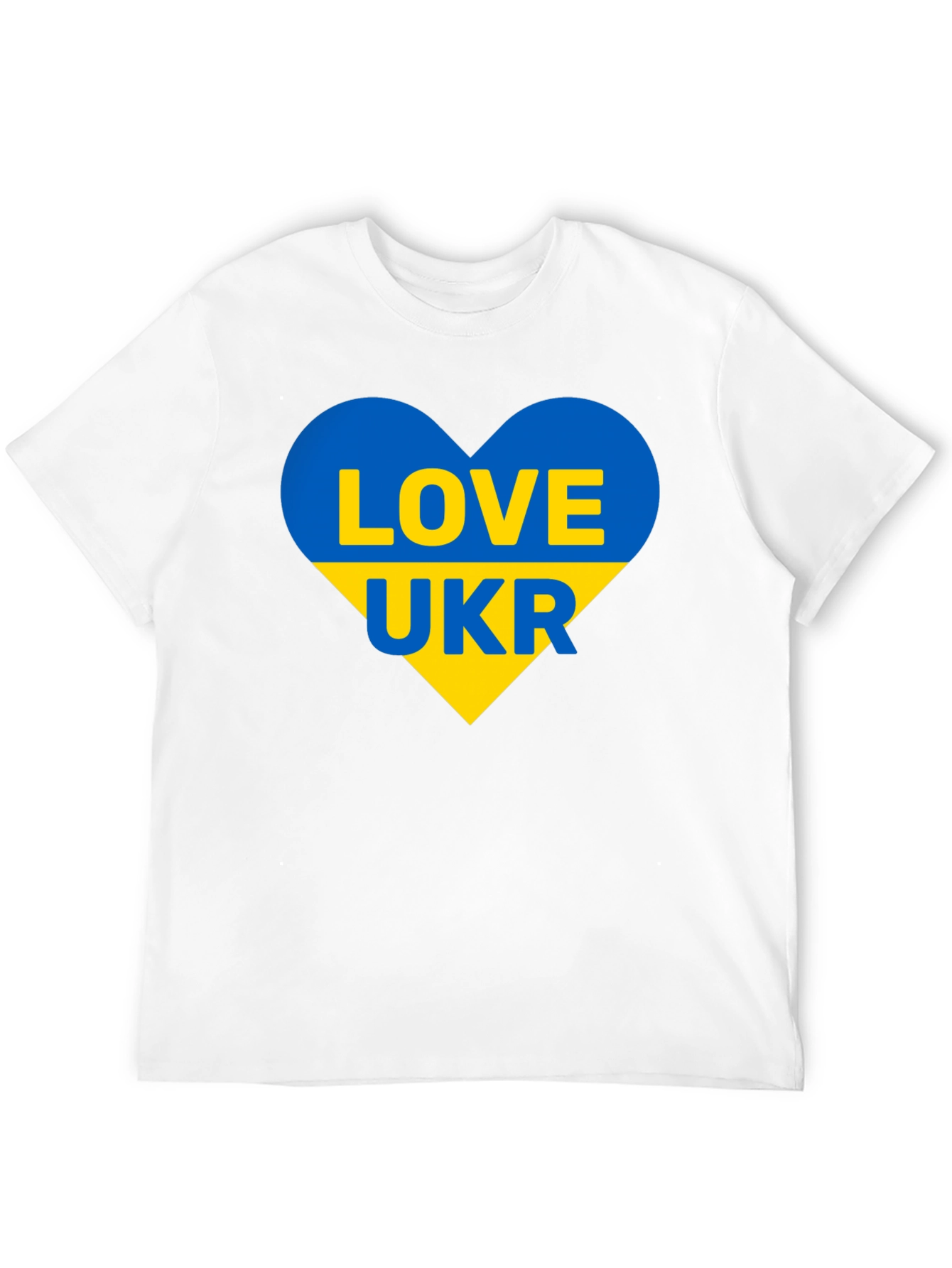 Love Ukraine T-Shirt - Heart Flag Design