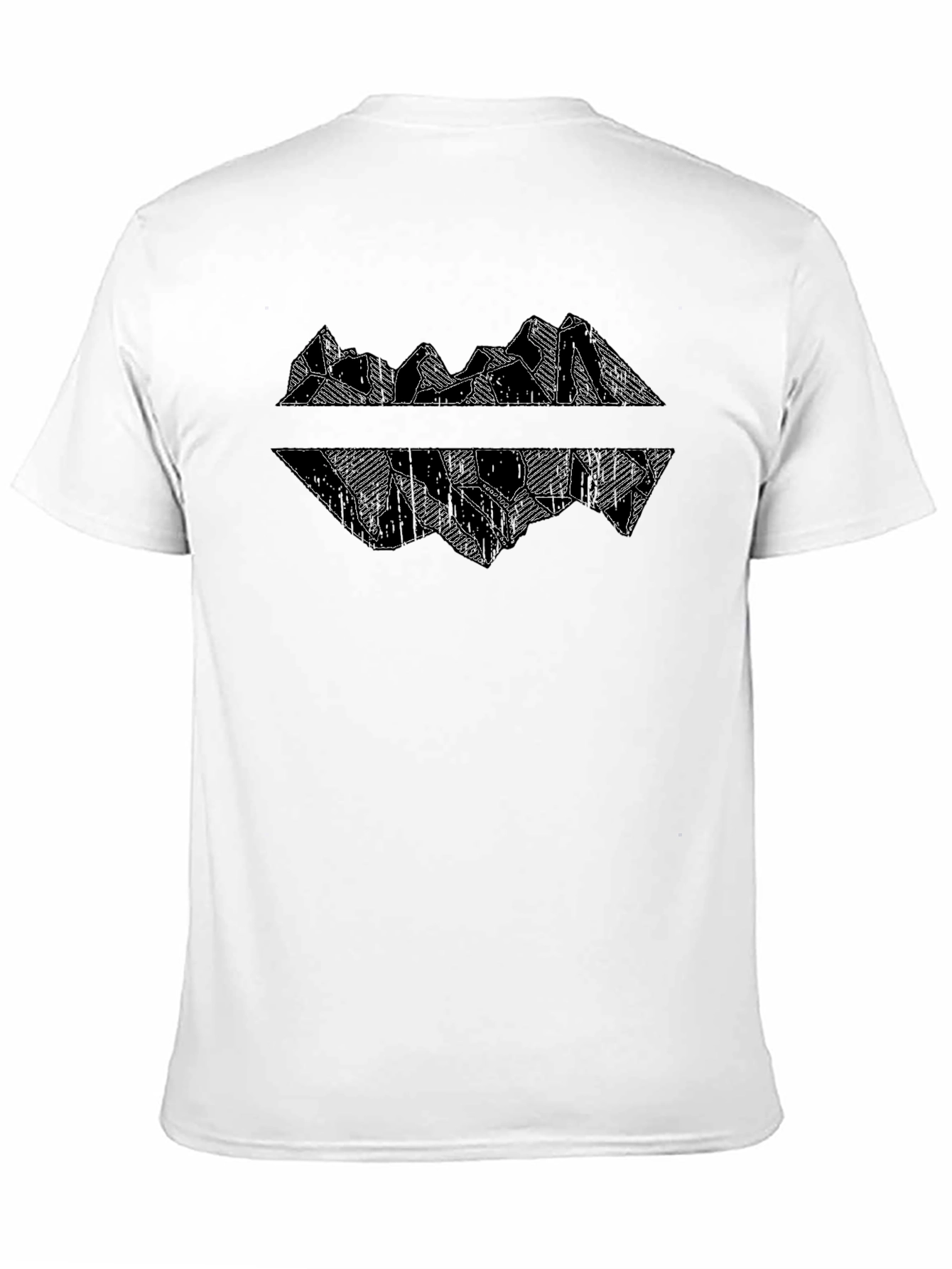 Mountain Reflection Graphic Black T-Shirt